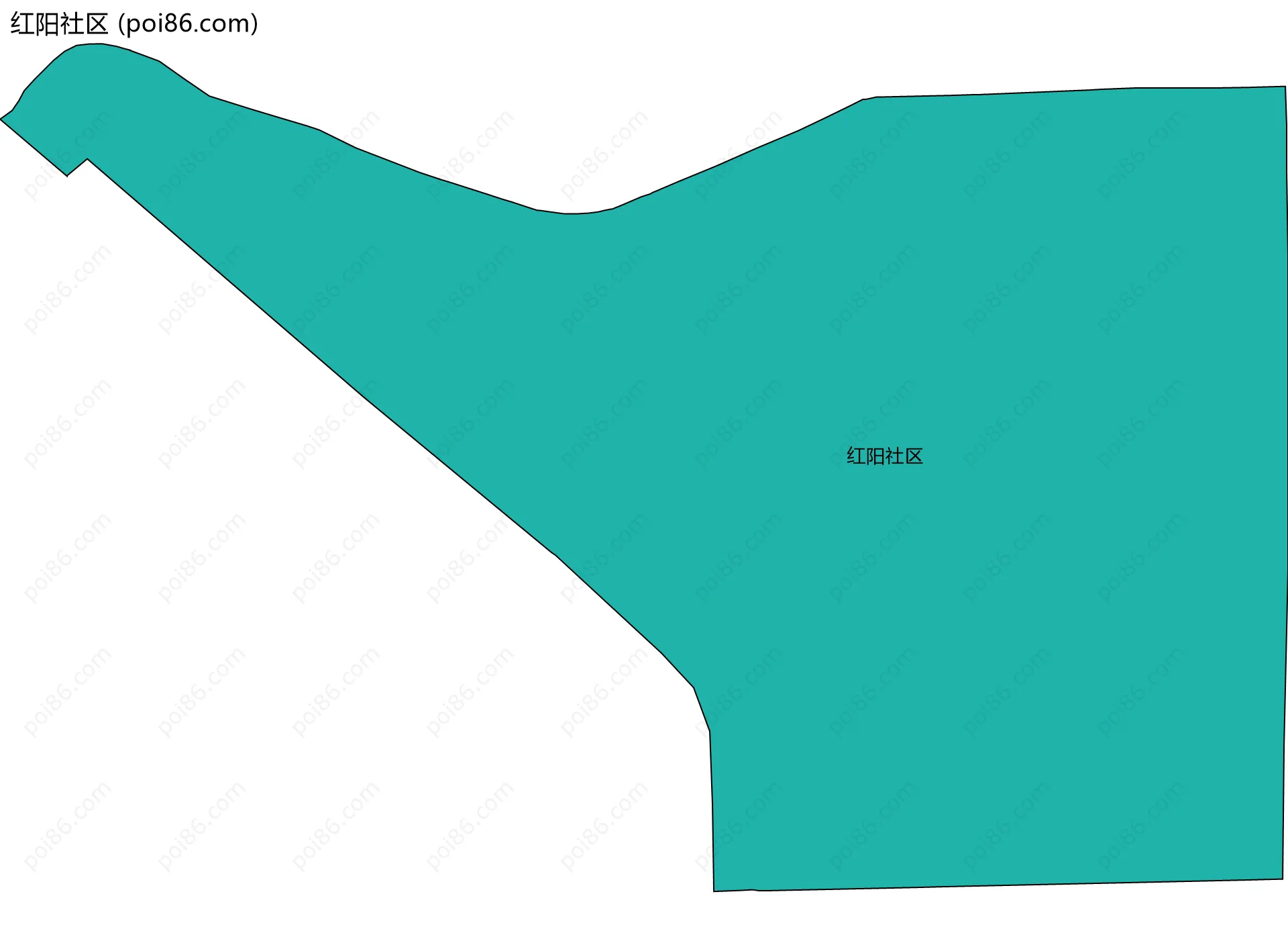 红阳社区边界地图