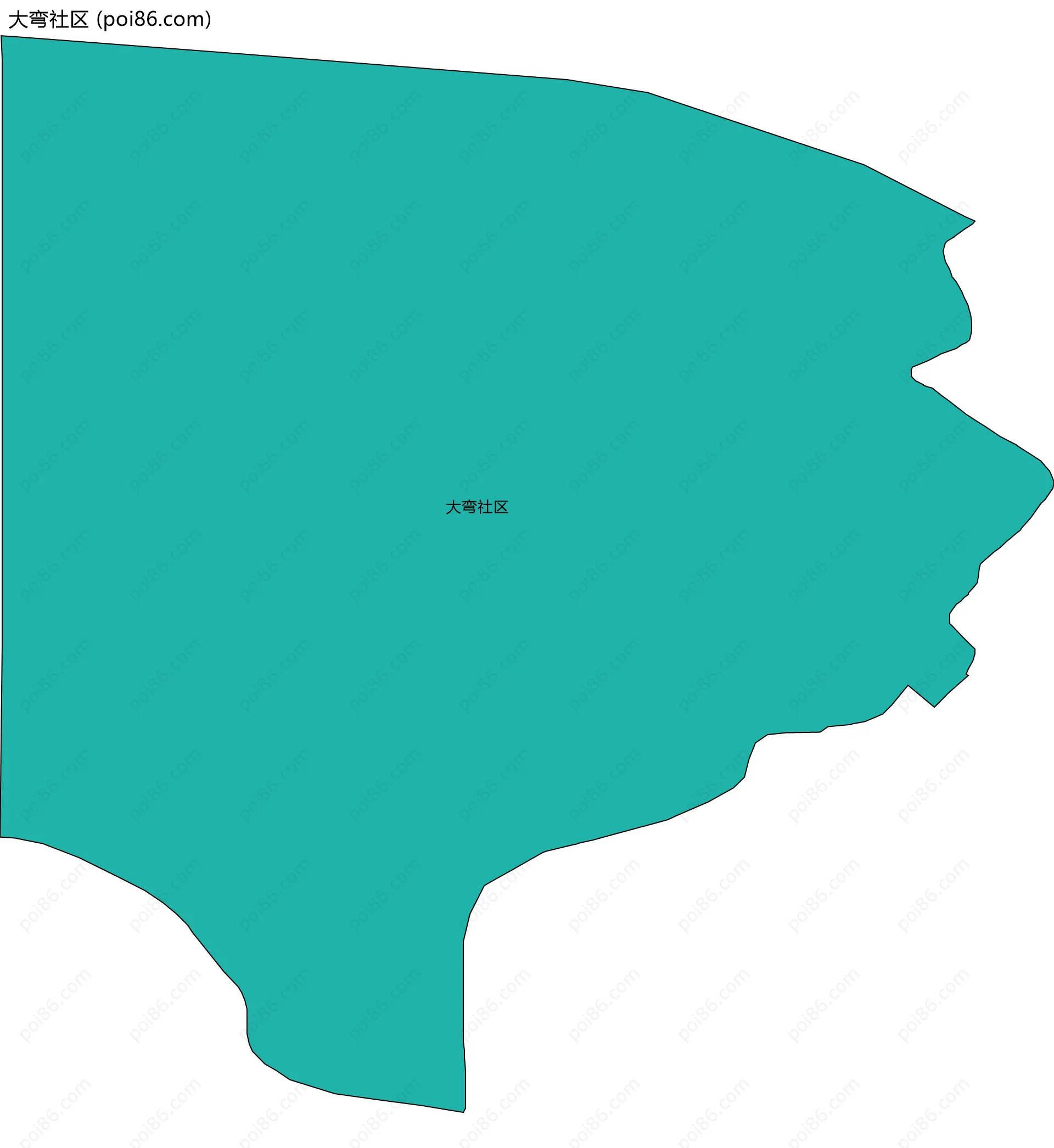 大弯社区边界地图