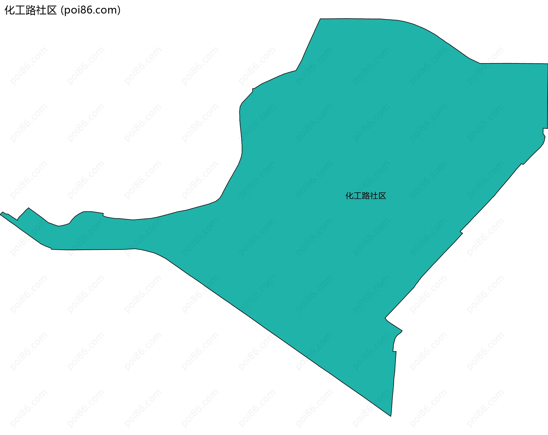 化工路社区边界地图
