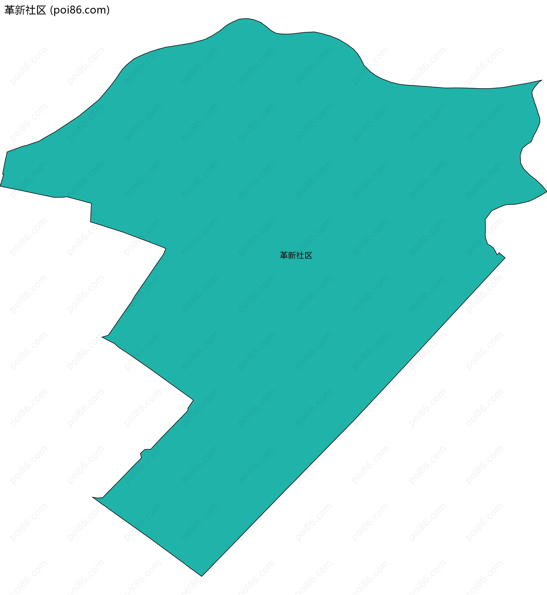 革新社区边界地图