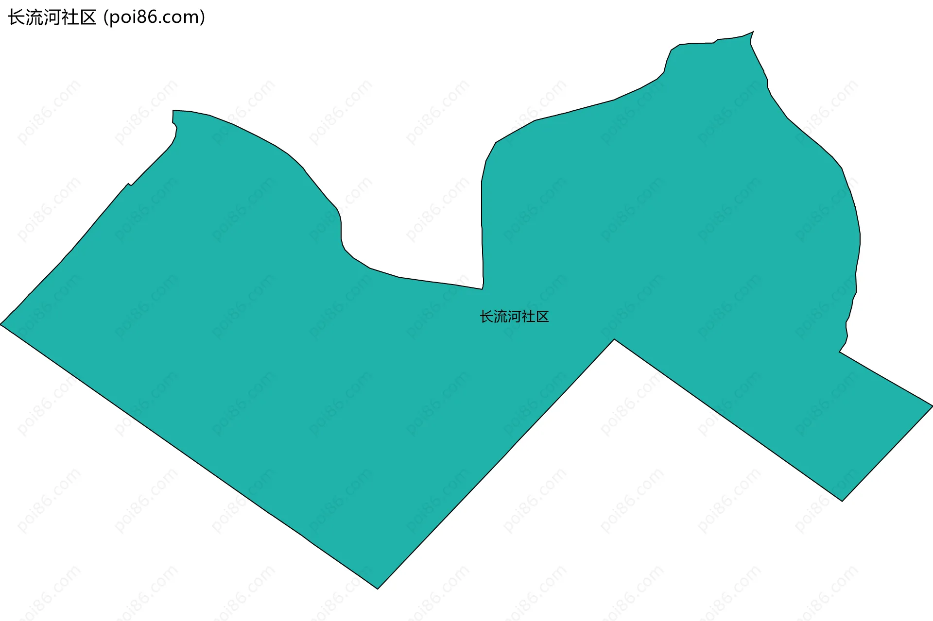 长流河社区边界地图