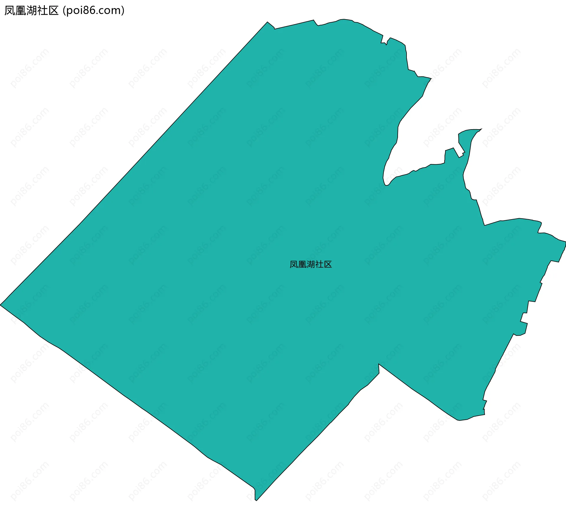 凤凰湖社区边界地图