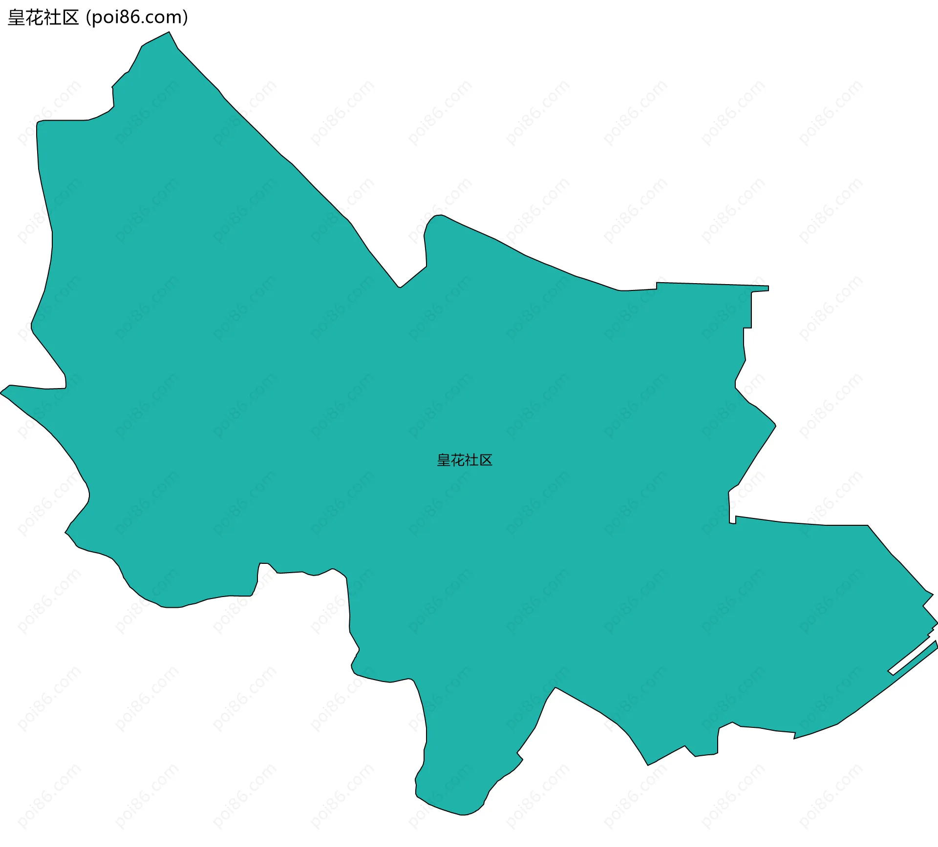 皇花社区边界地图
