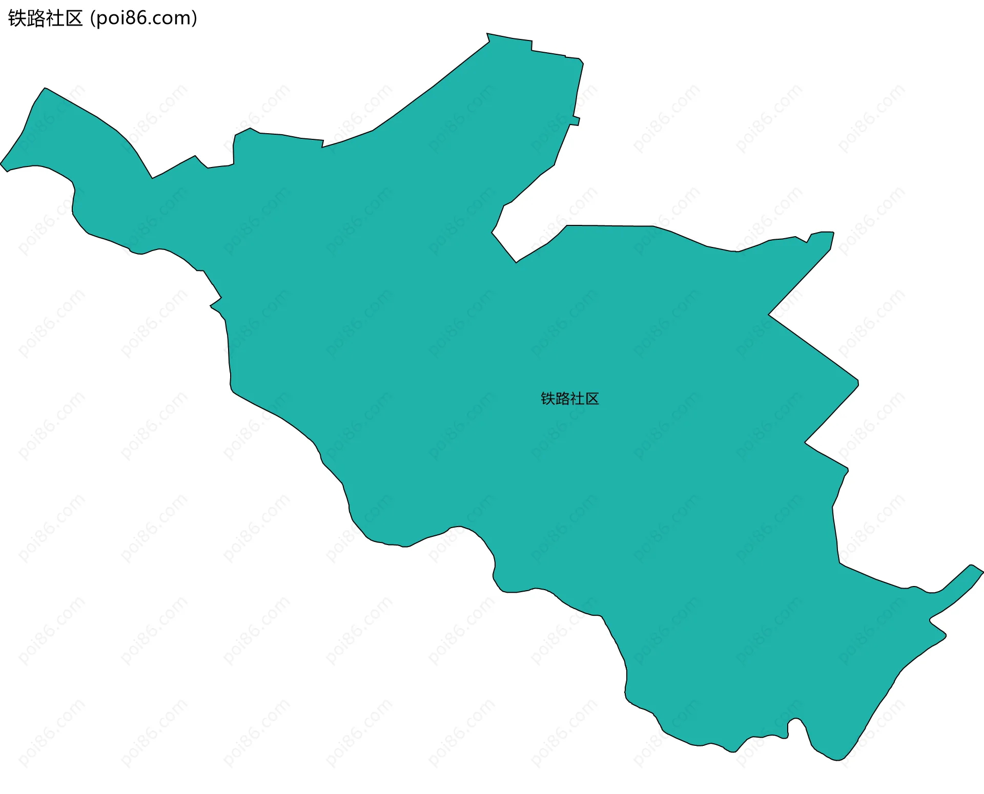 铁路社区边界地图