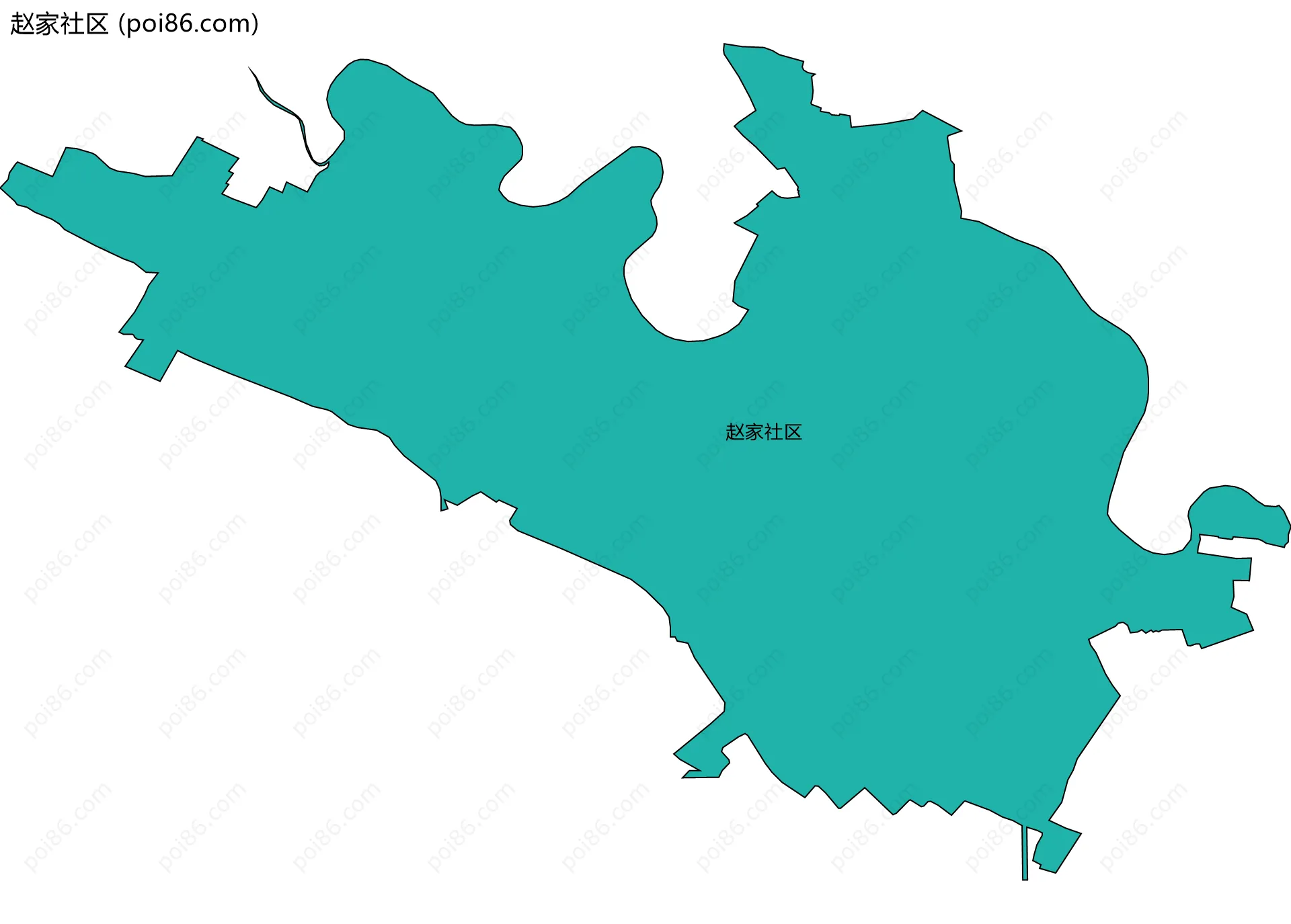 赵家社区边界地图