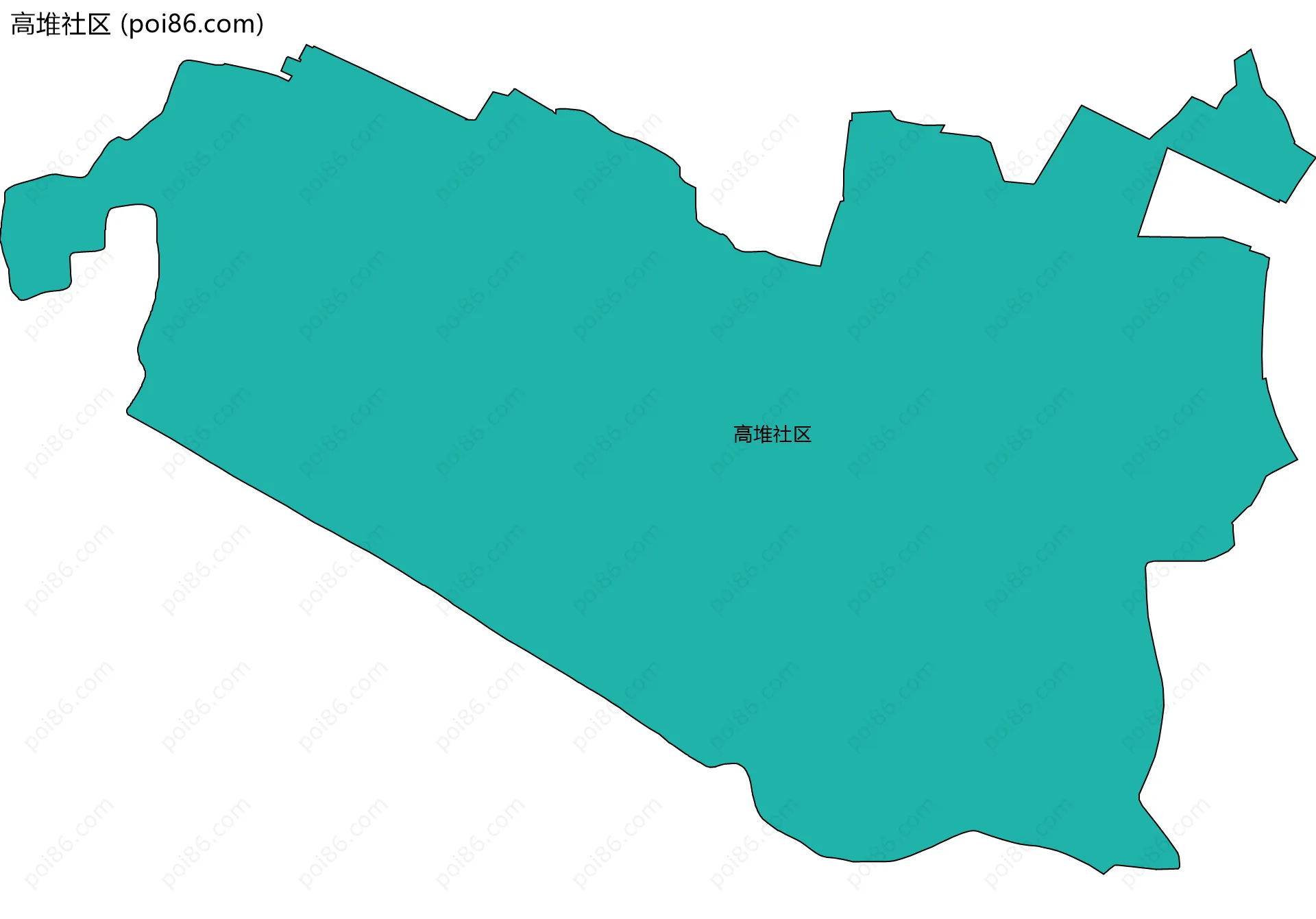 高堆社区边界地图