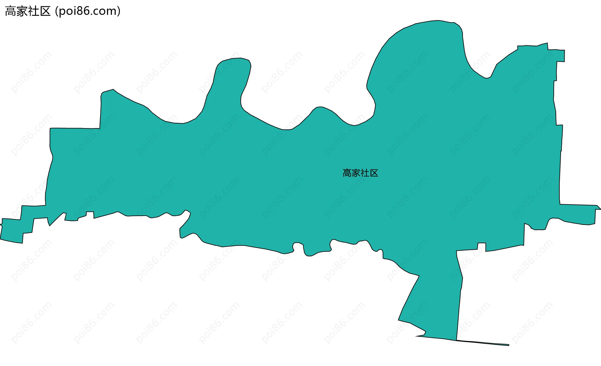 高家社区边界地图