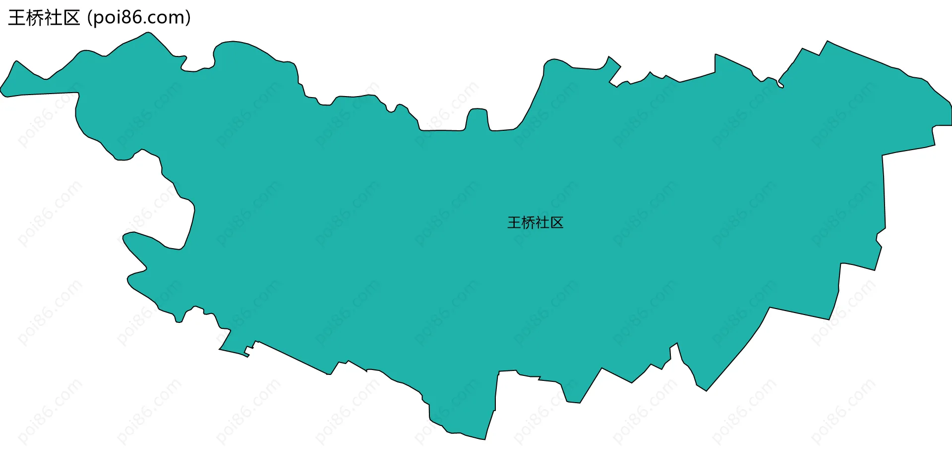 王桥社区边界地图