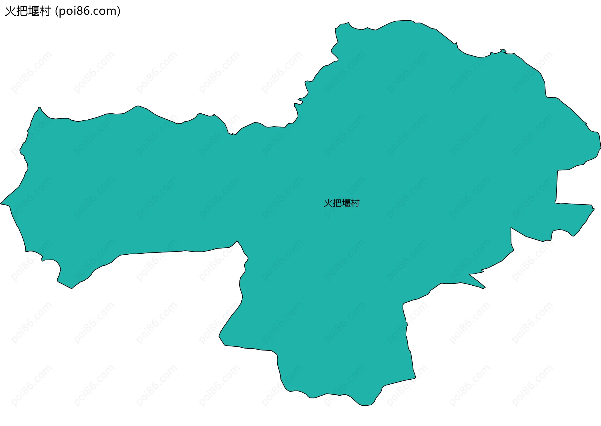 火把堰村边界地图
