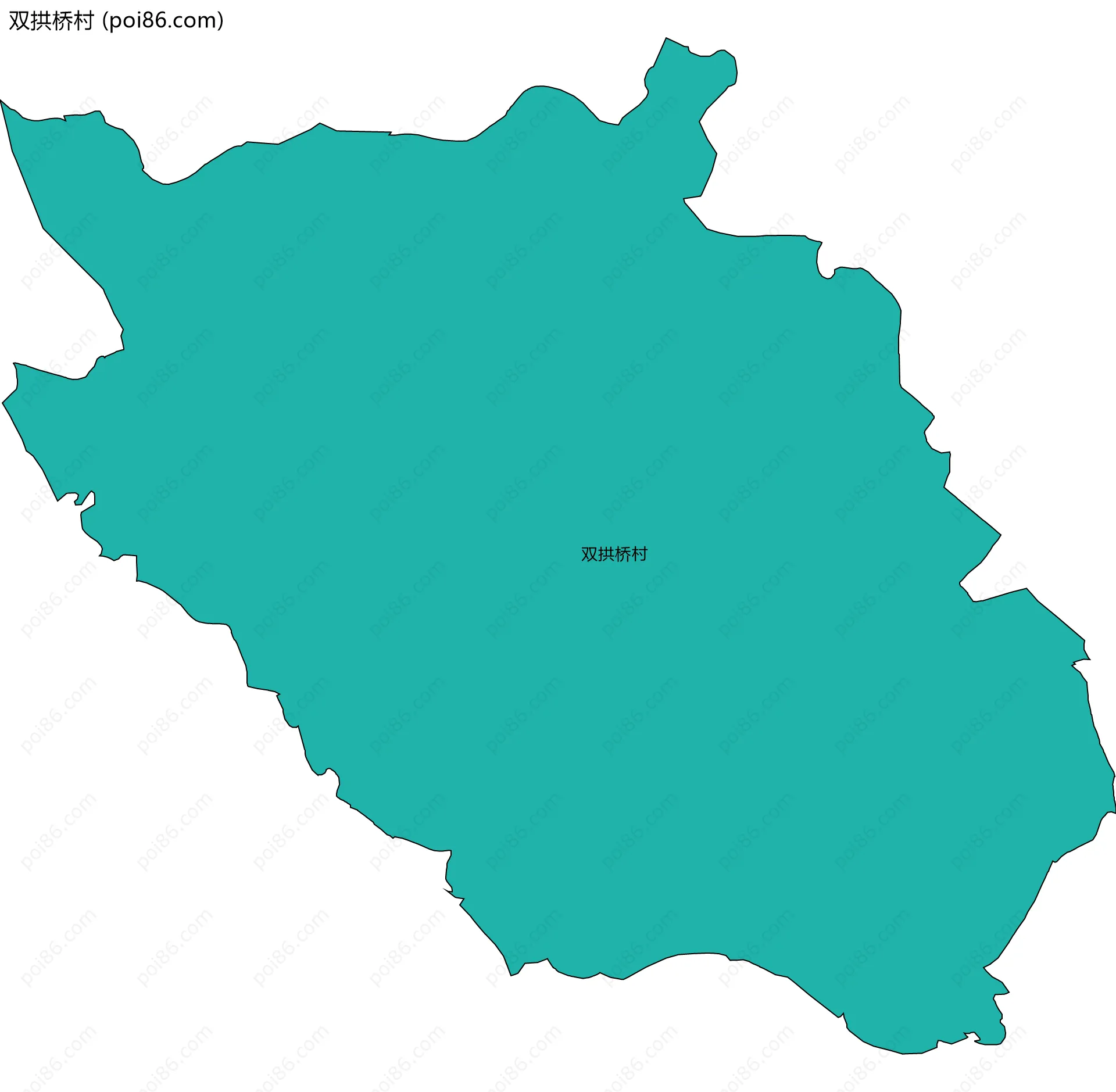 双拱桥村边界地图