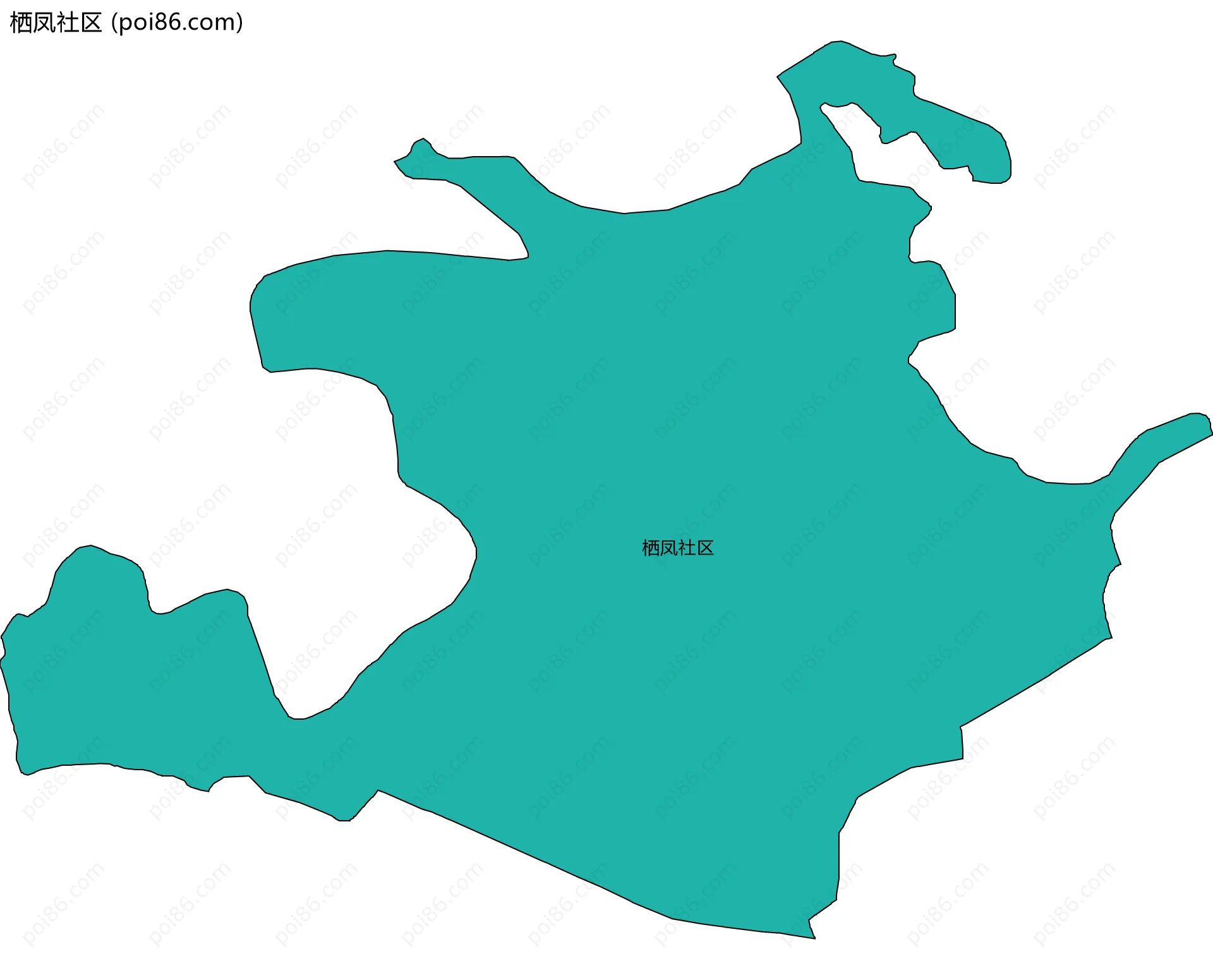 栖凤社区边界地图