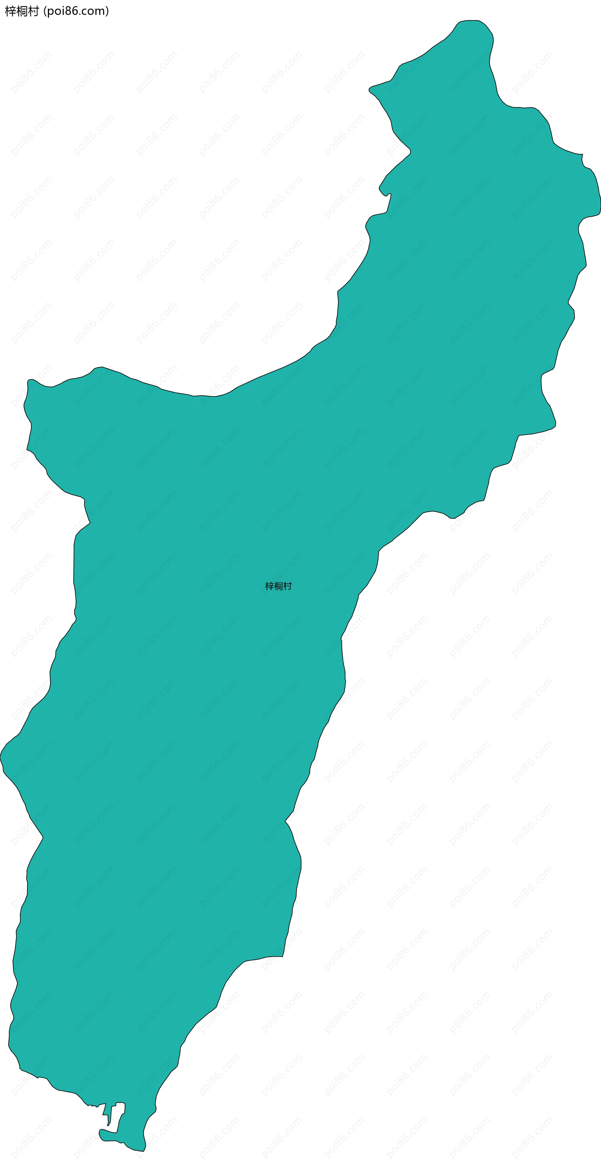 梓桐村边界地图