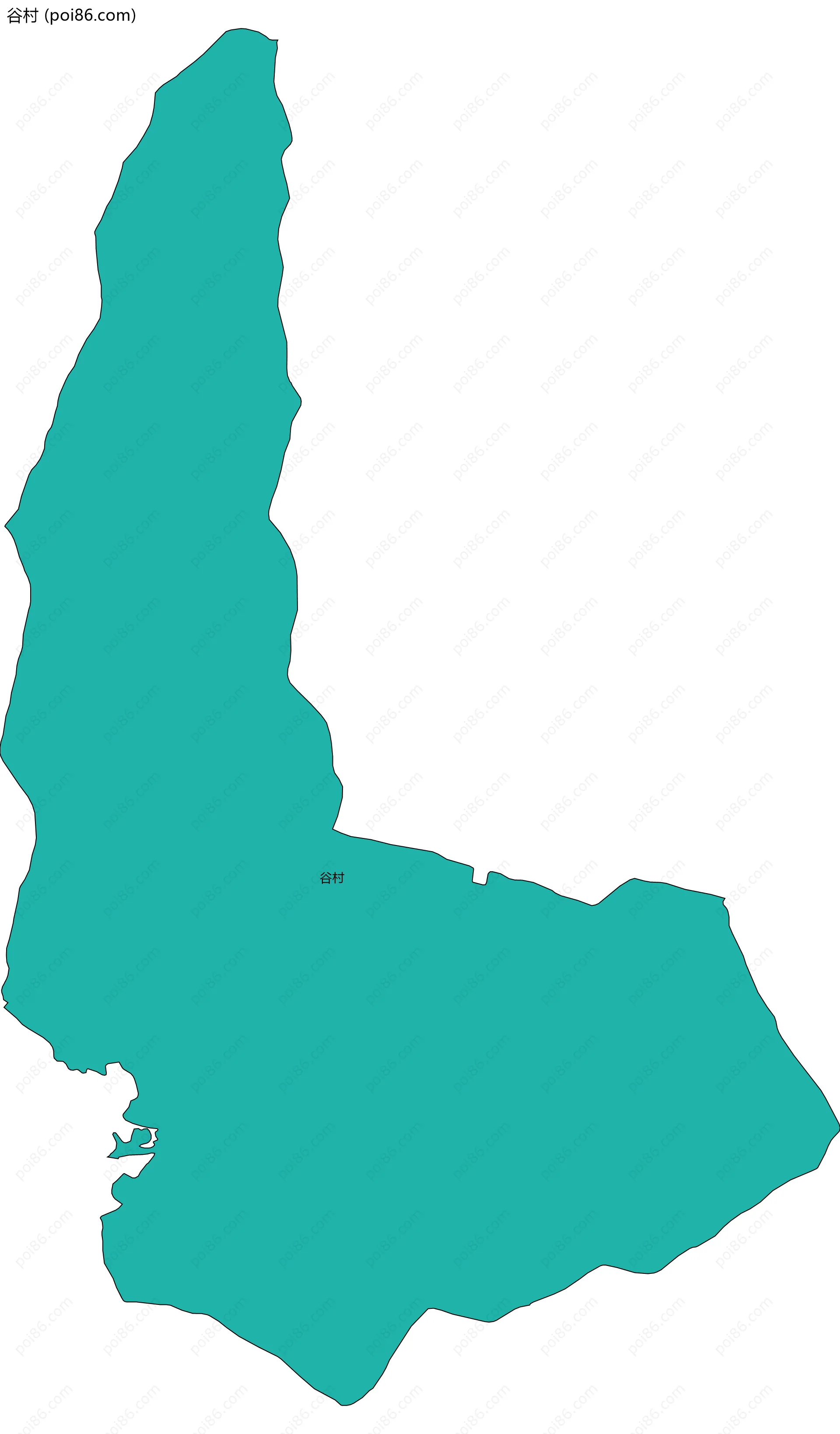谷村边界地图