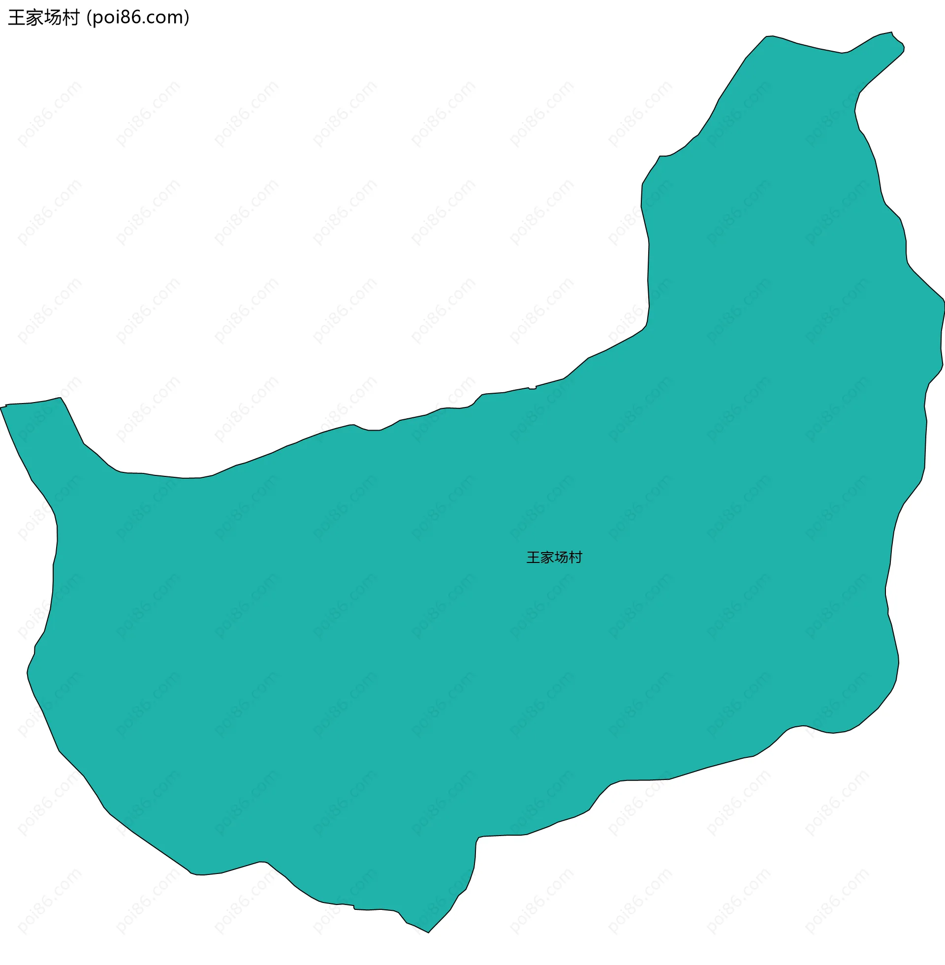 王家场村边界地图