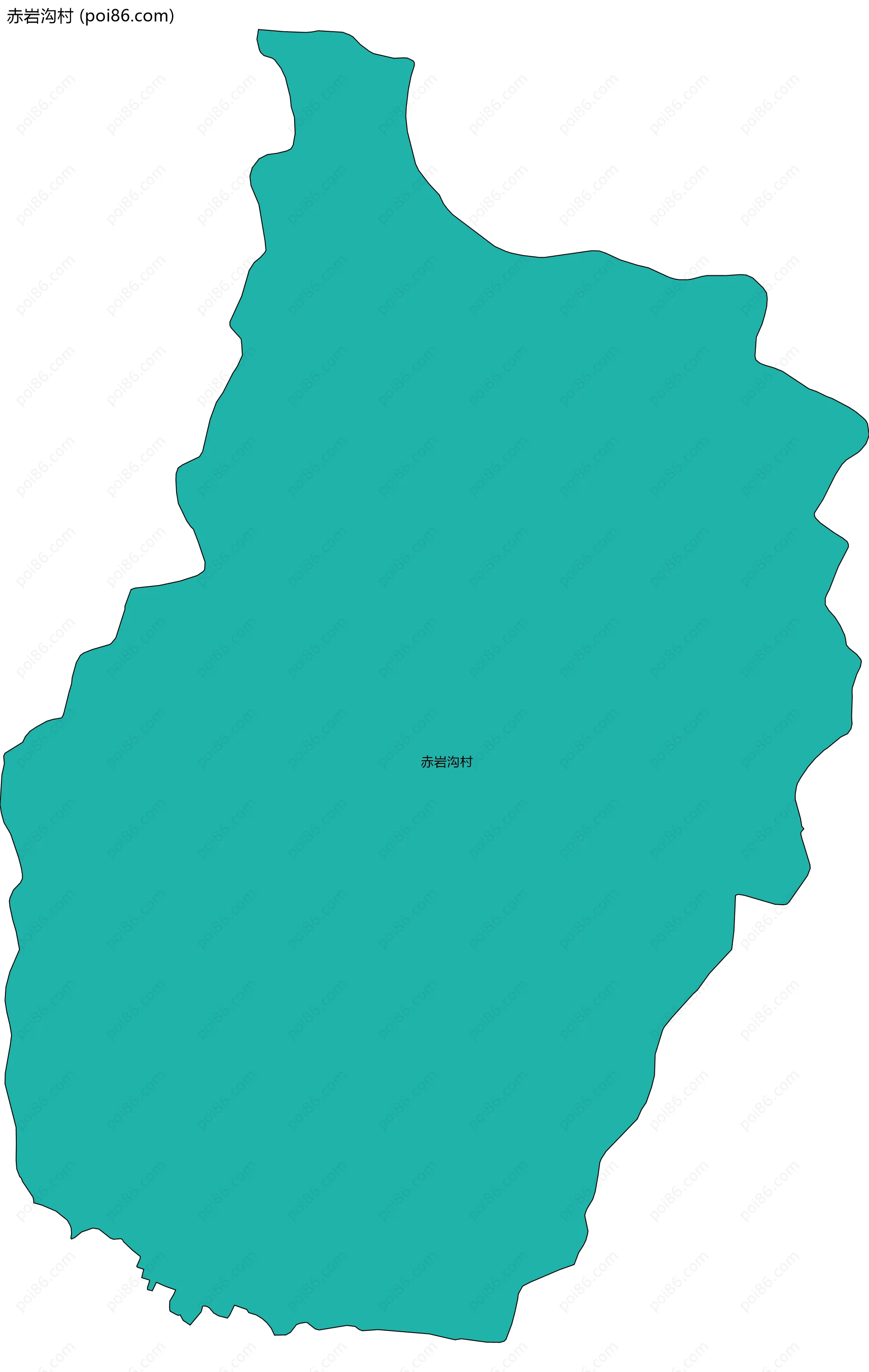 赤岩沟村边界地图