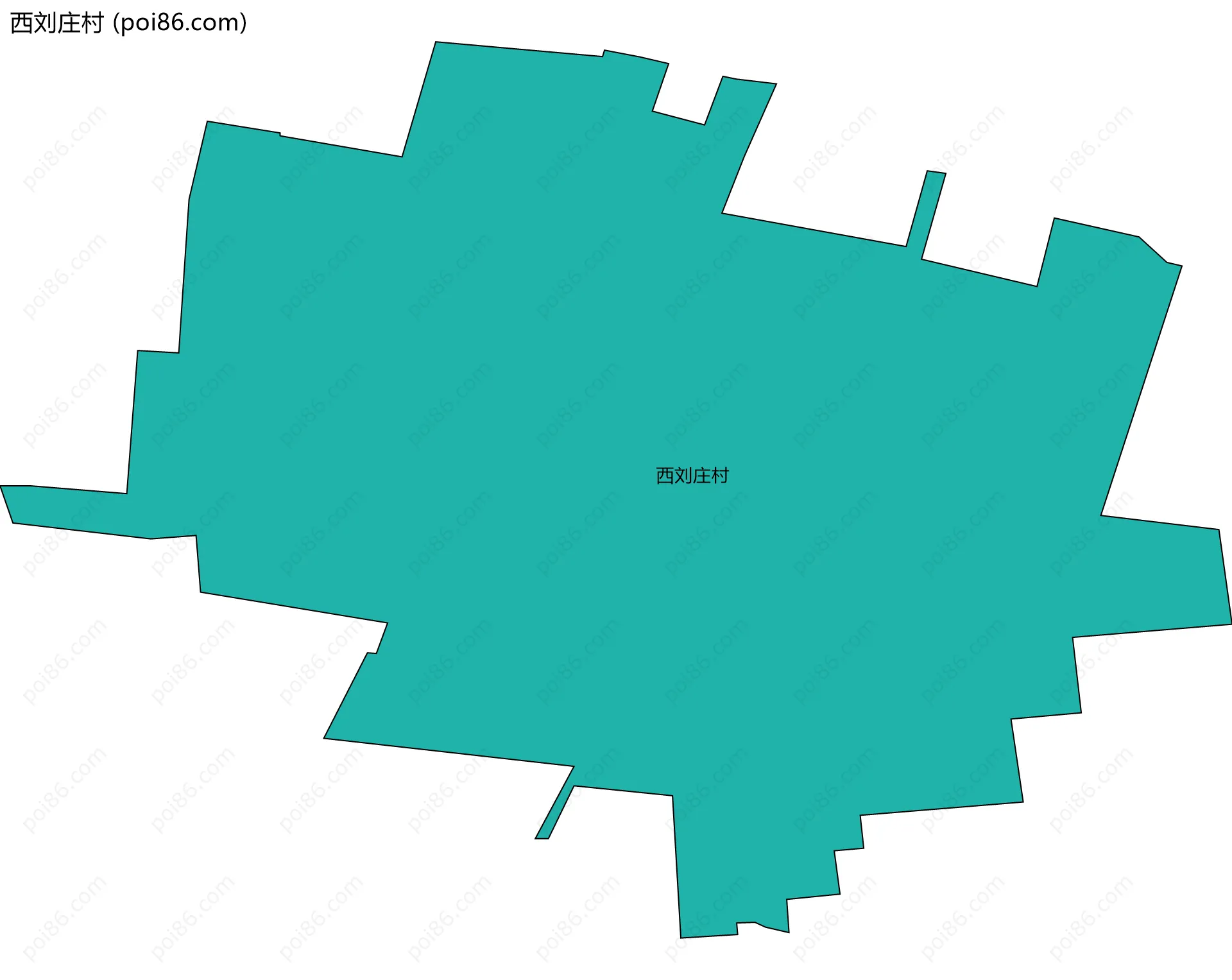 西刘庄村边界地图