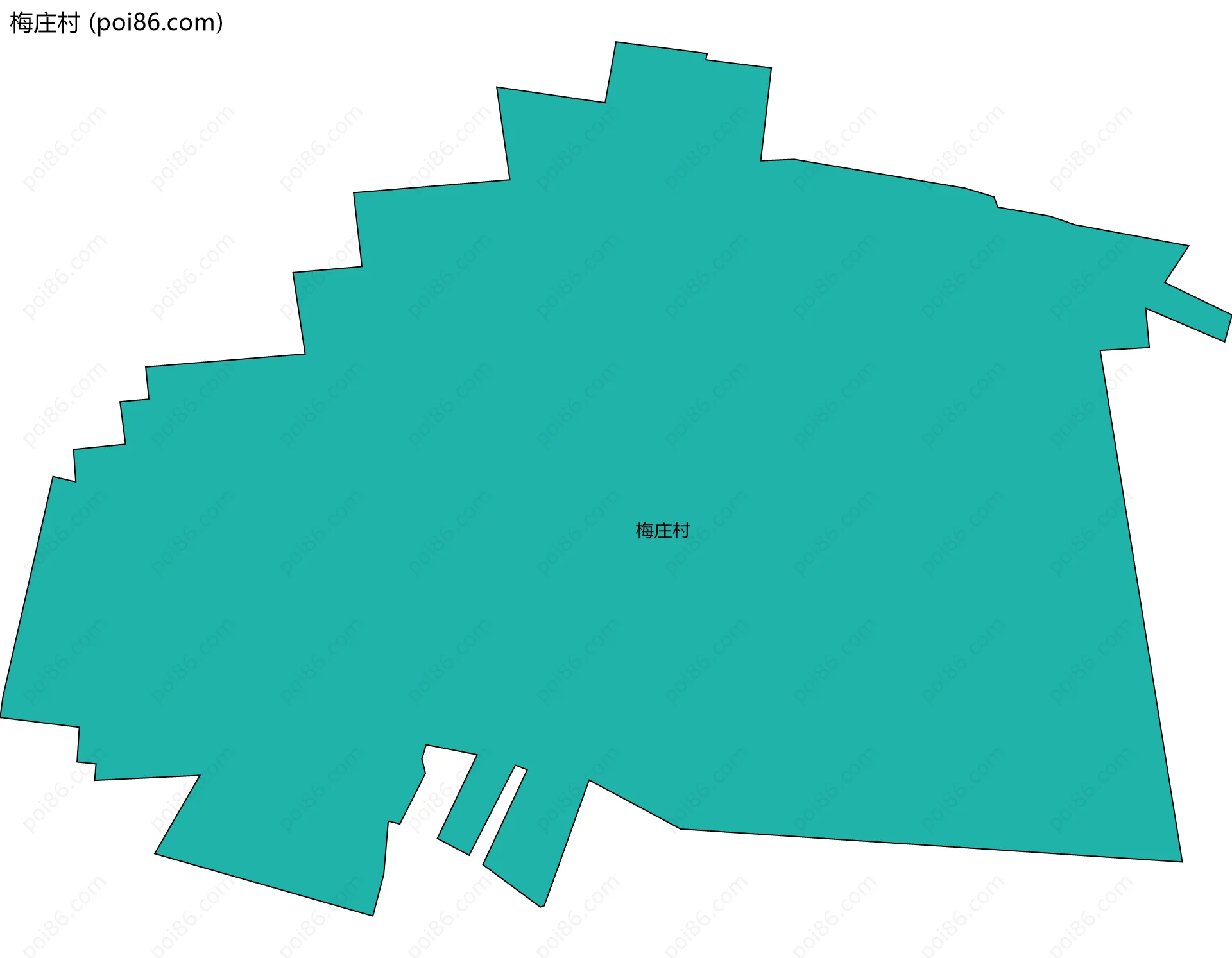 梅庄村边界地图