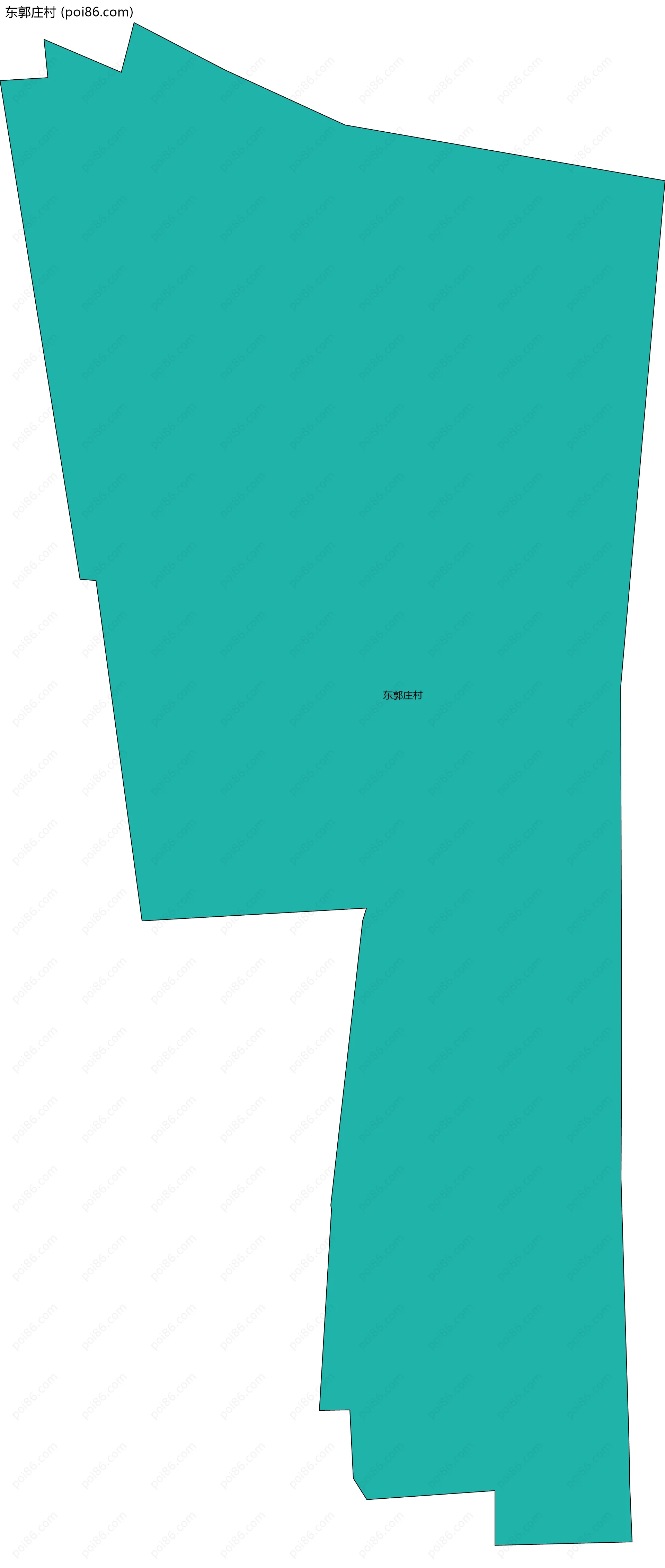 东郭庄村边界地图