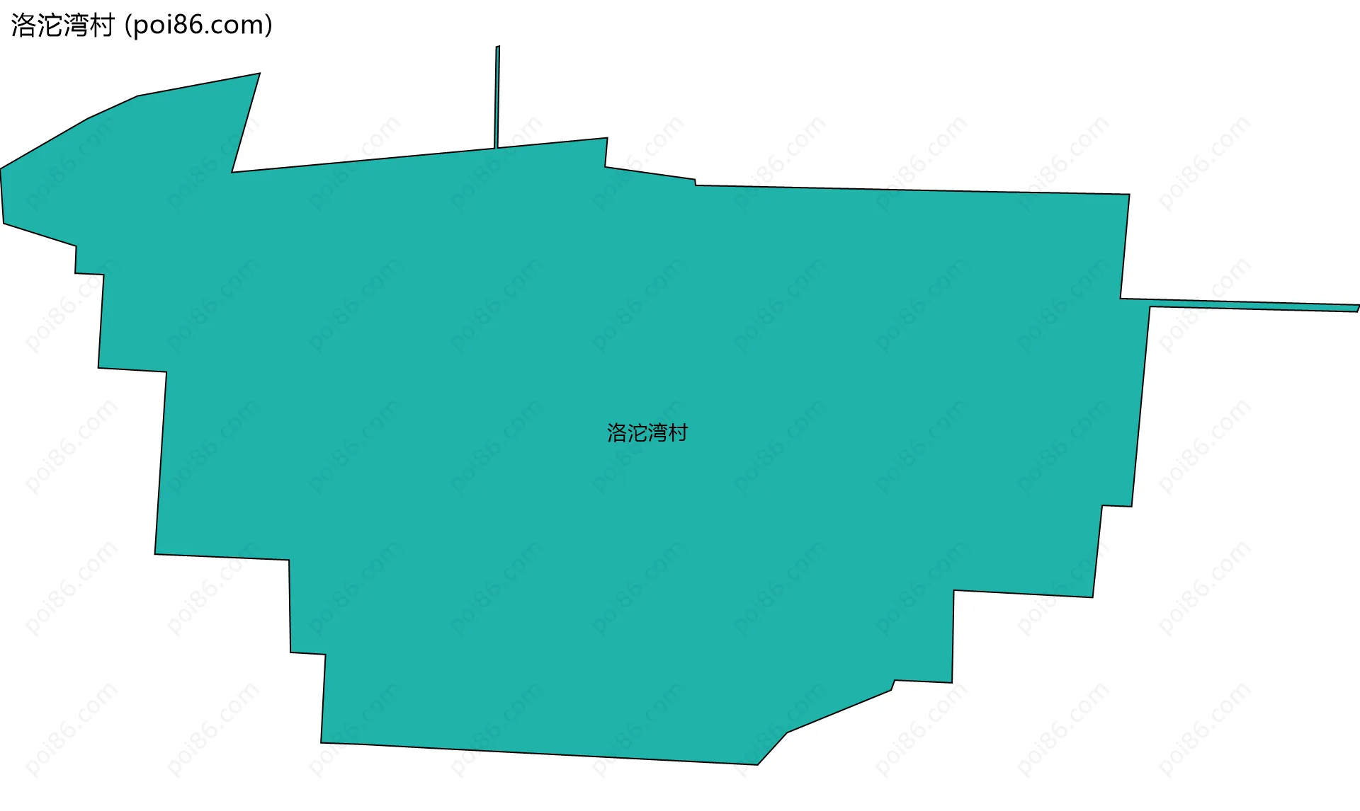 洛沱湾村边界地图