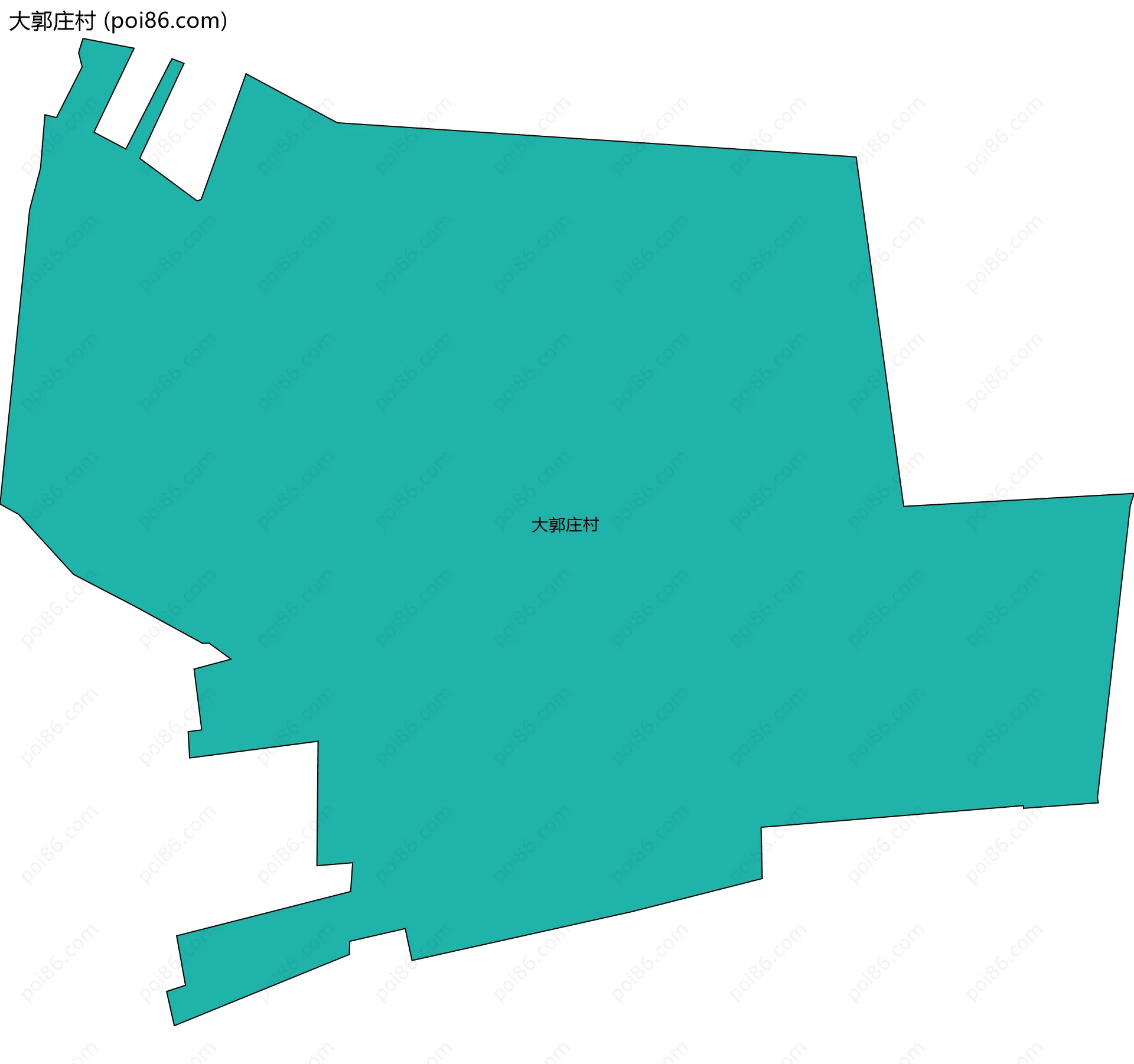 大郭庄村边界地图