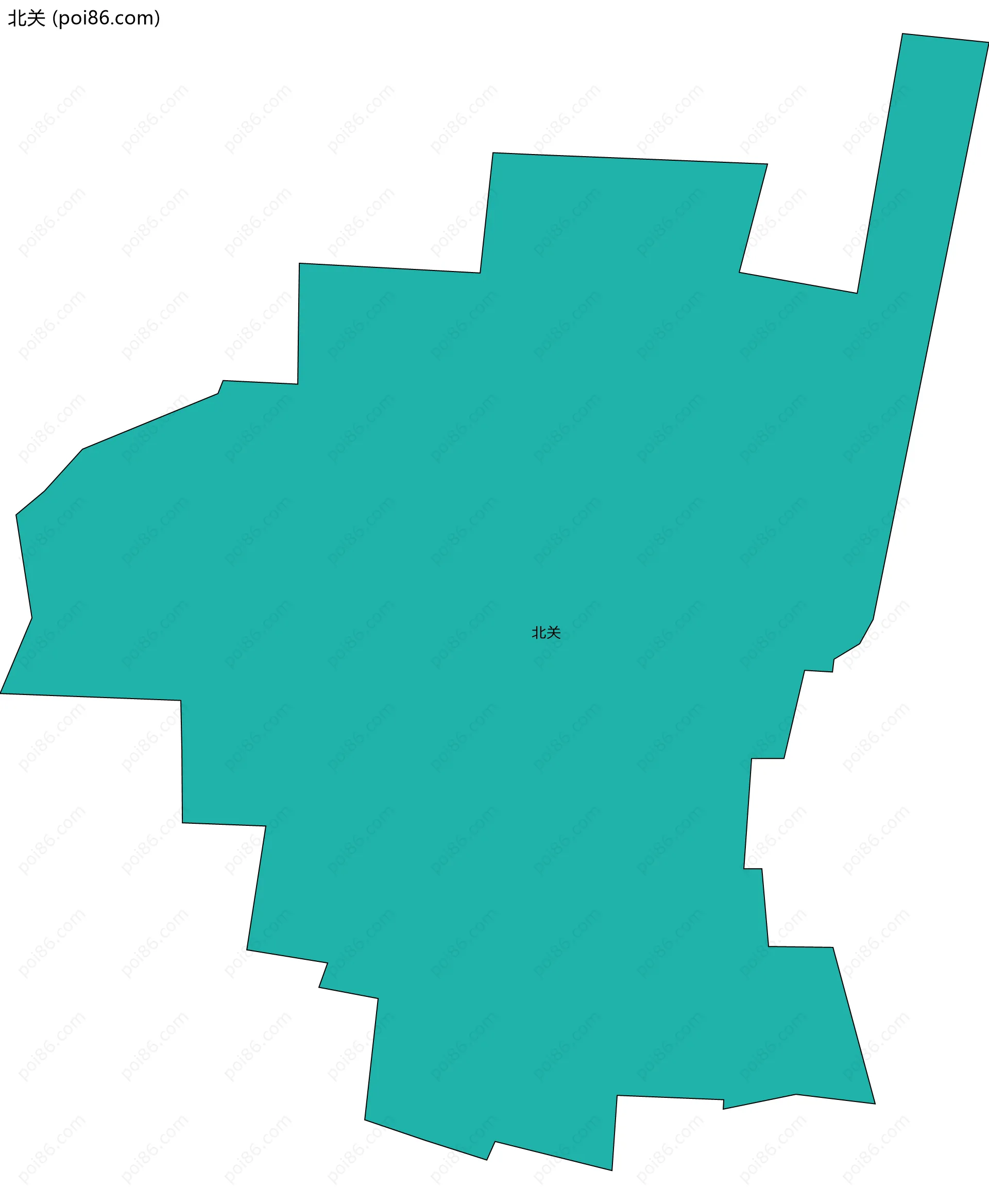 北关边界地图