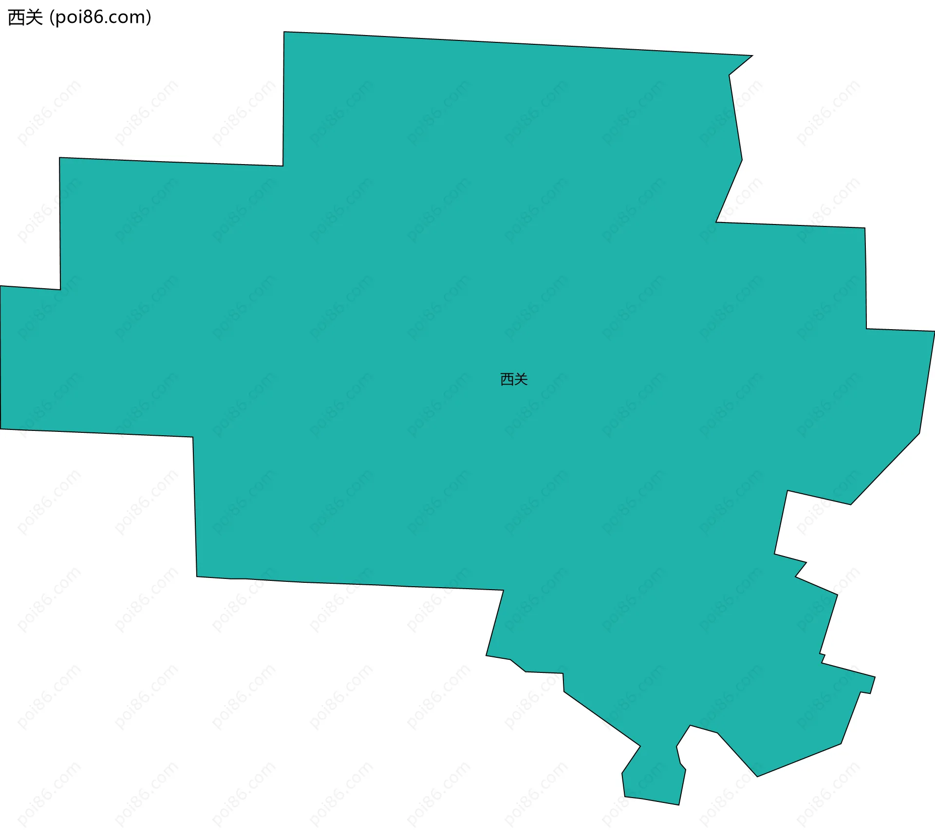西关边界地图