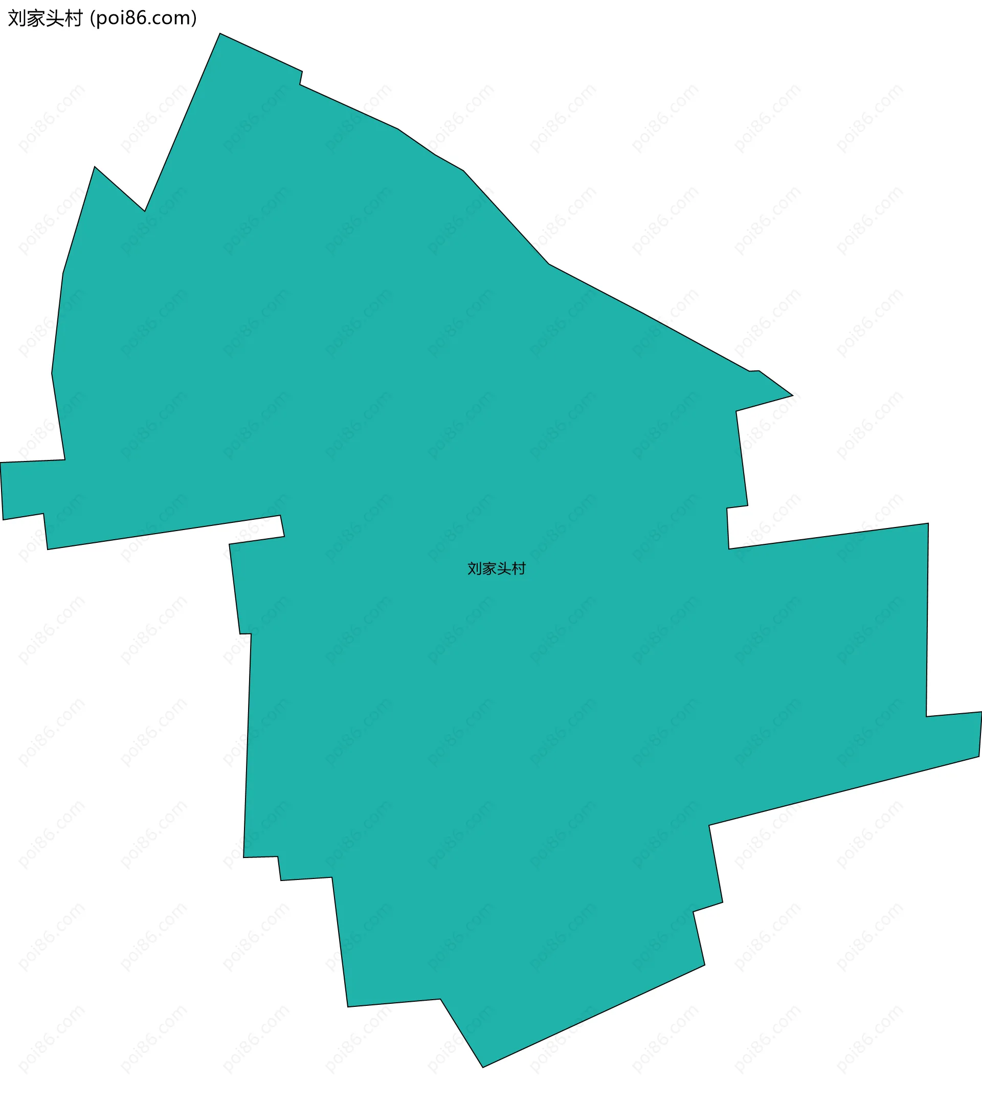 刘家头村边界地图