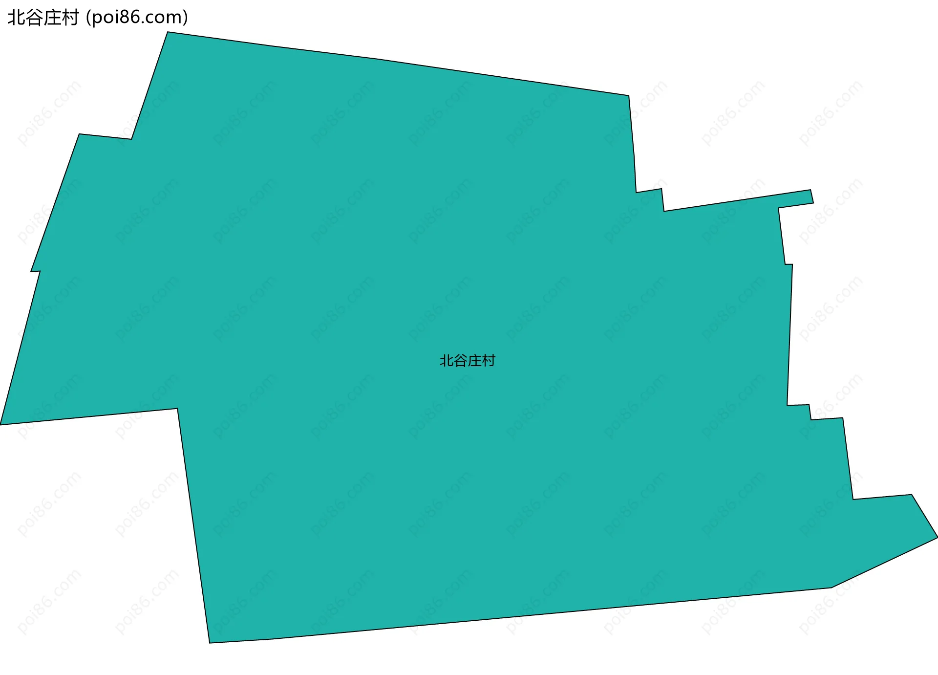北谷庄村边界地图