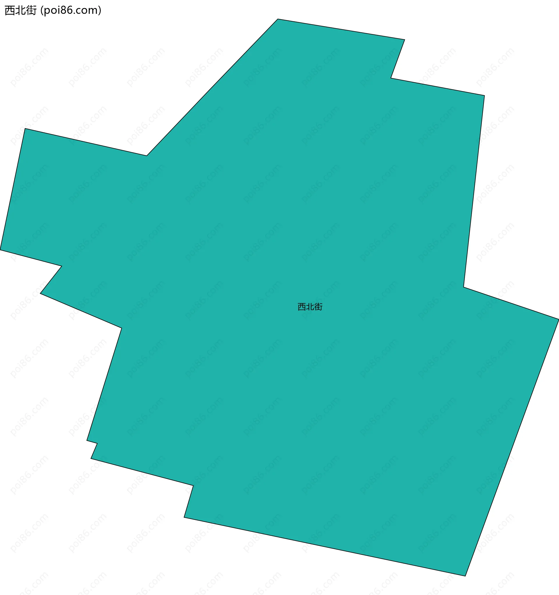 西北街边界地图