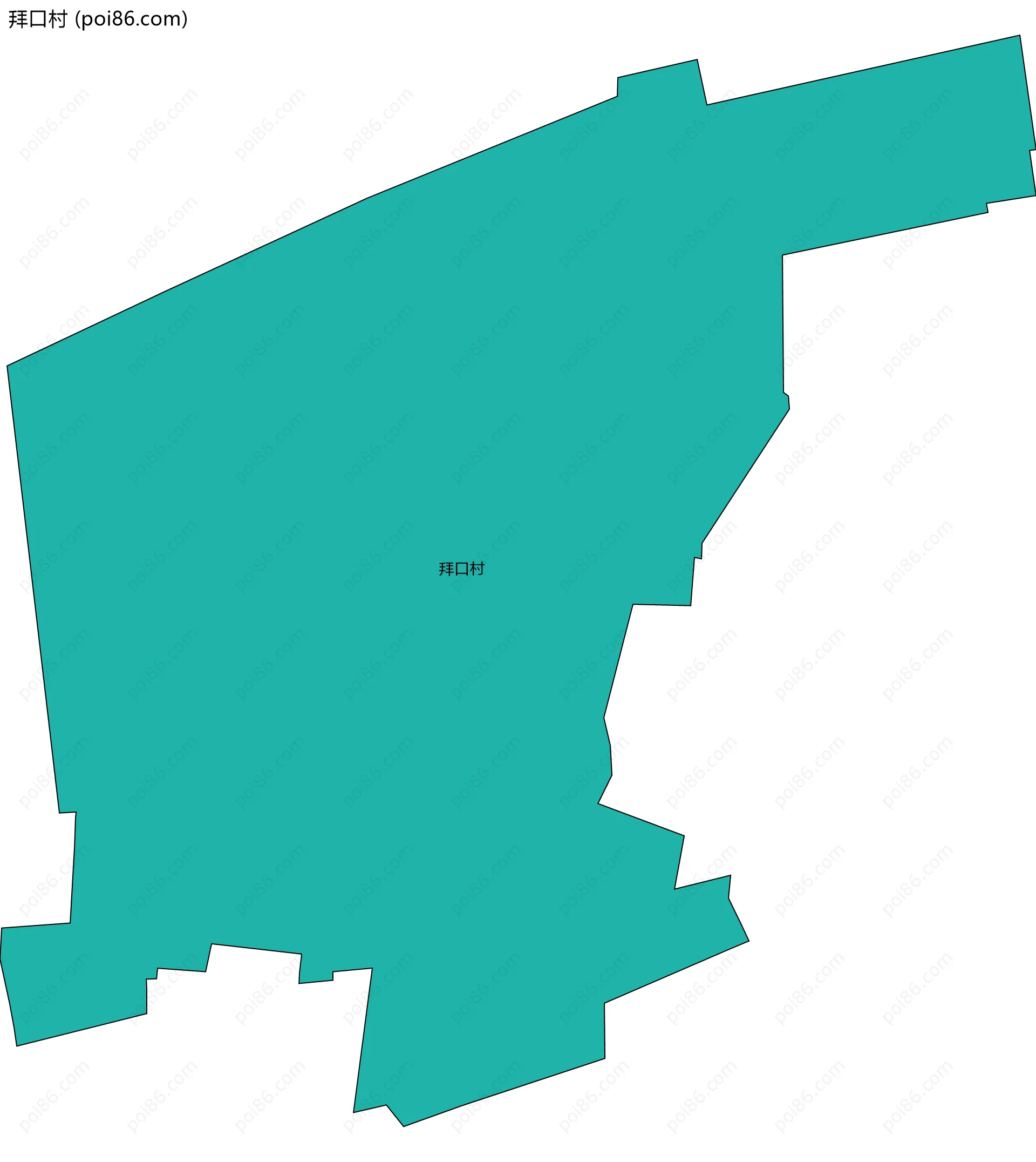 拜口村边界地图