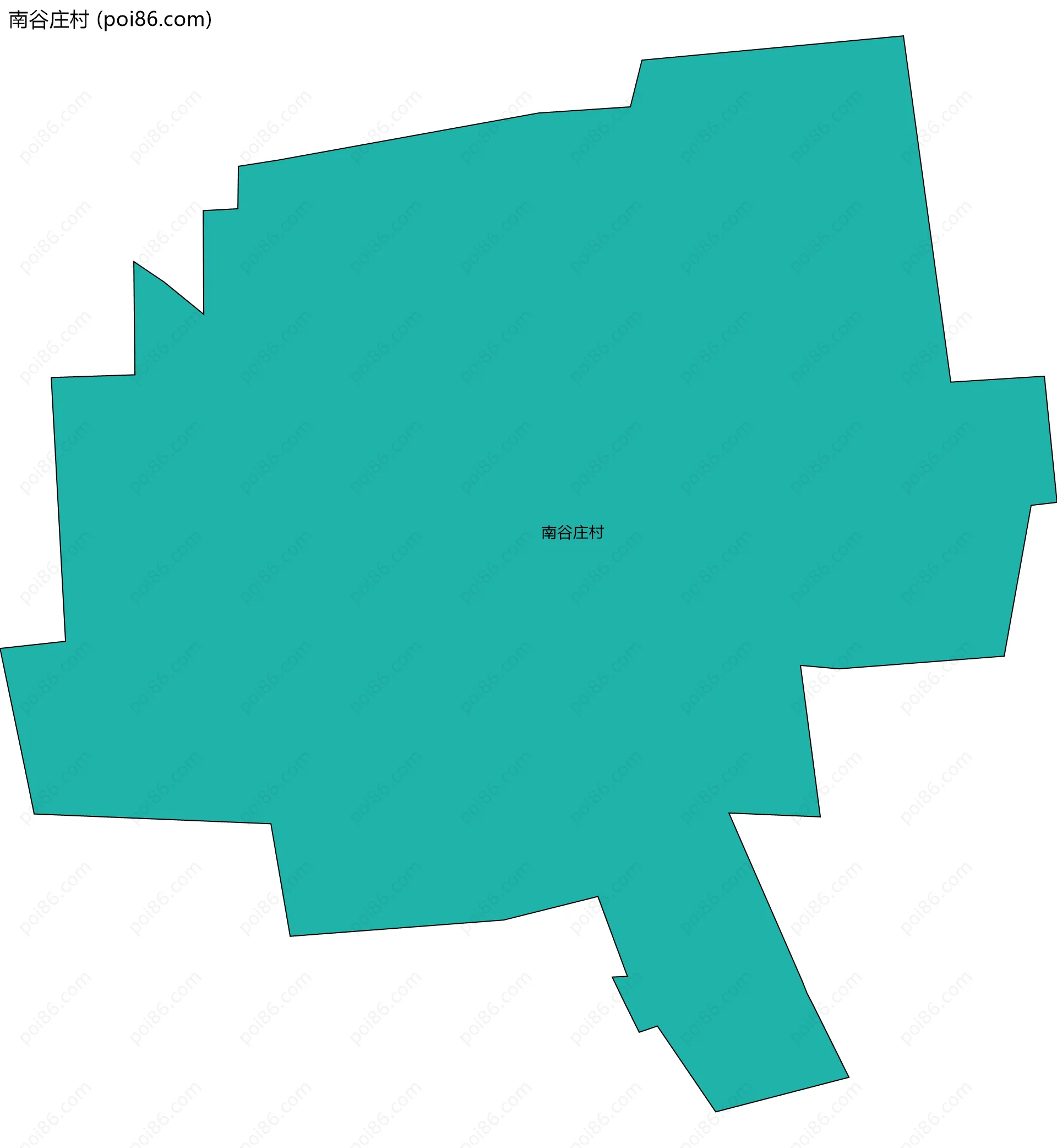 南谷庄村边界地图