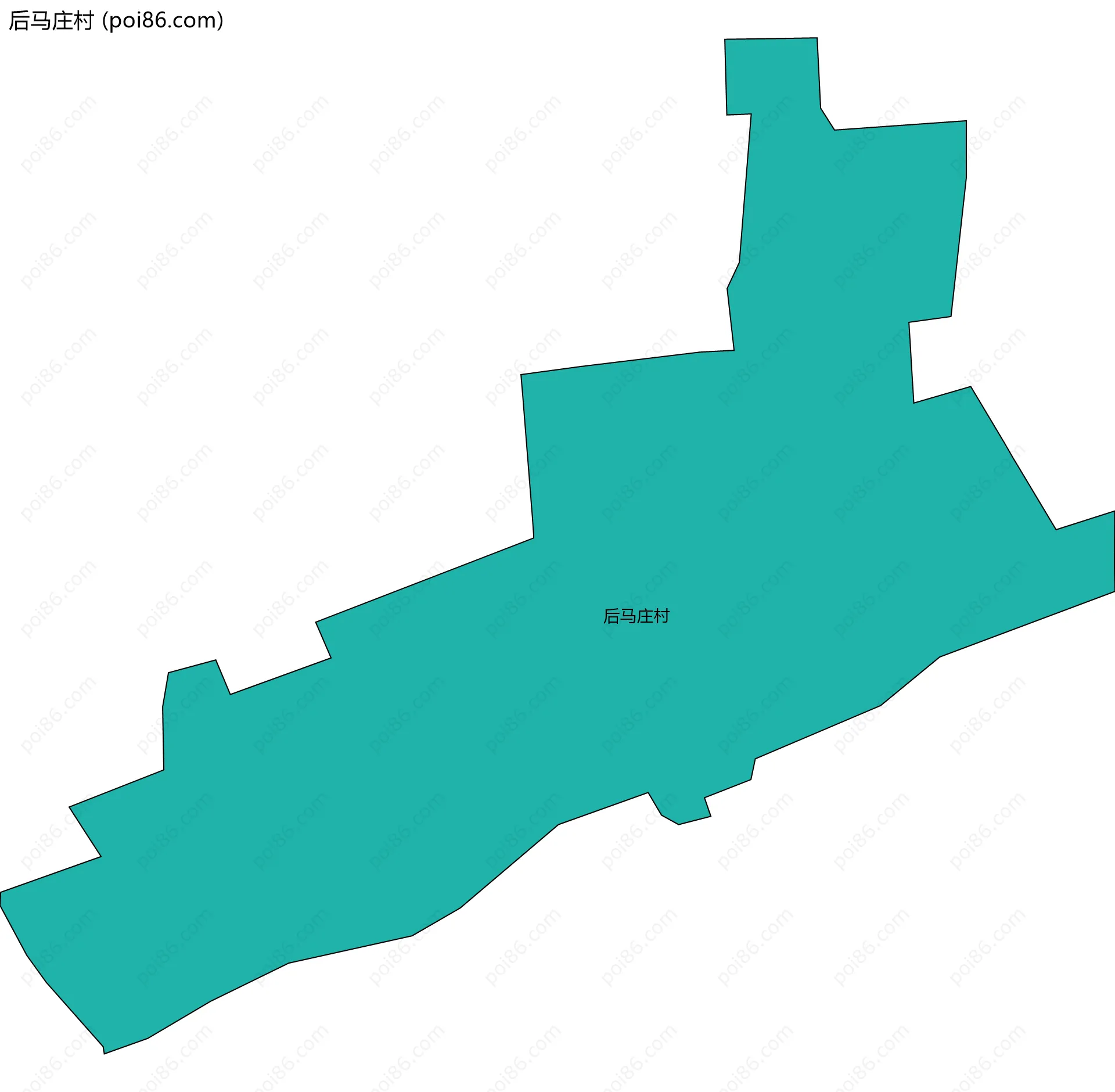 后马庄村边界地图