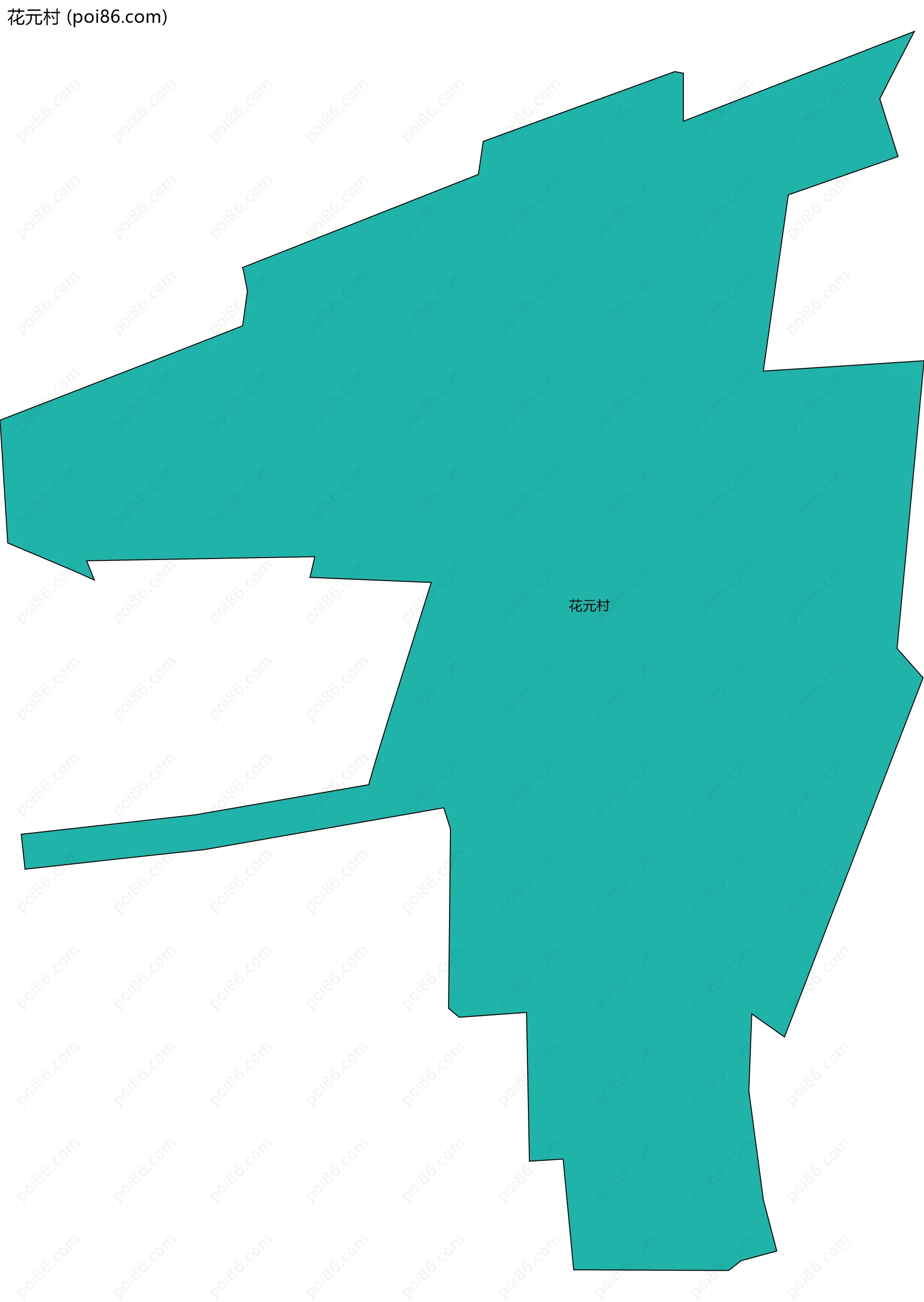 花元村边界地图