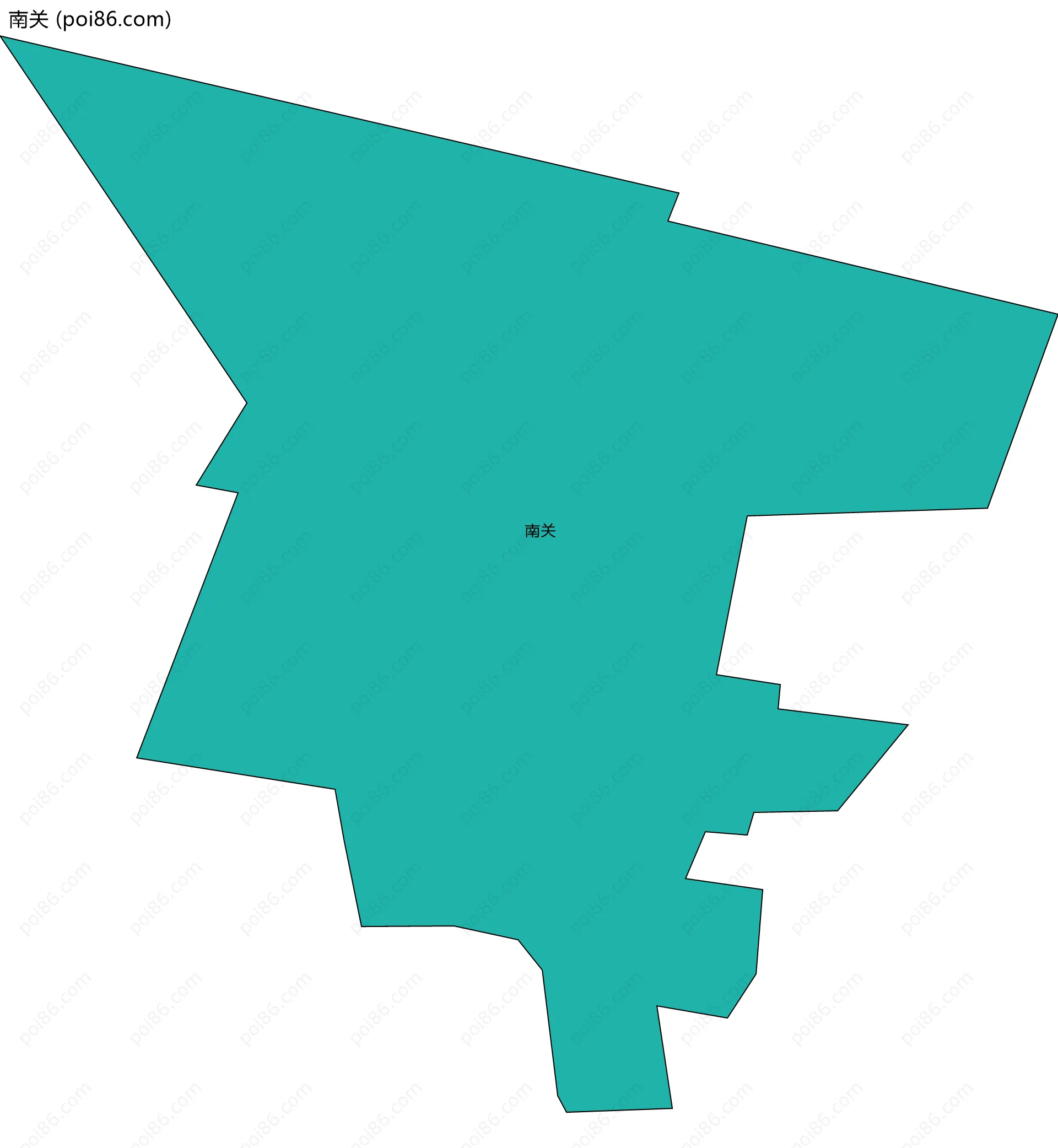 南关边界地图