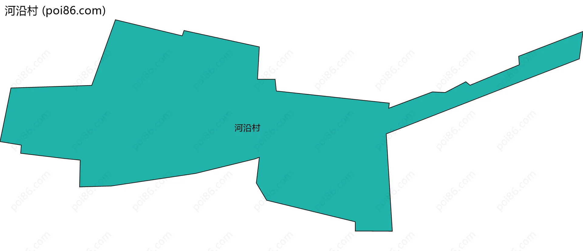 河沿村边界地图