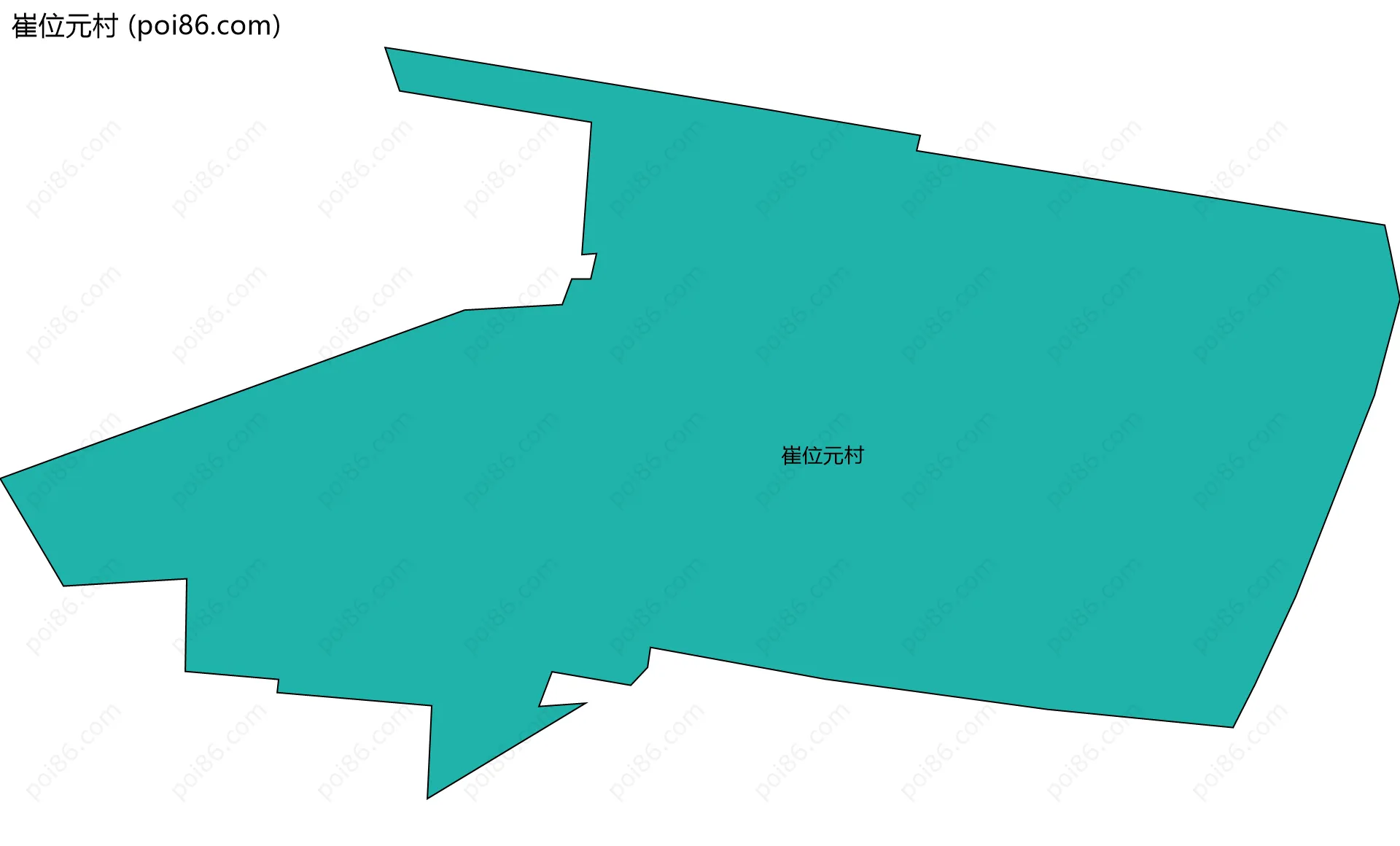 崔位元村边界地图