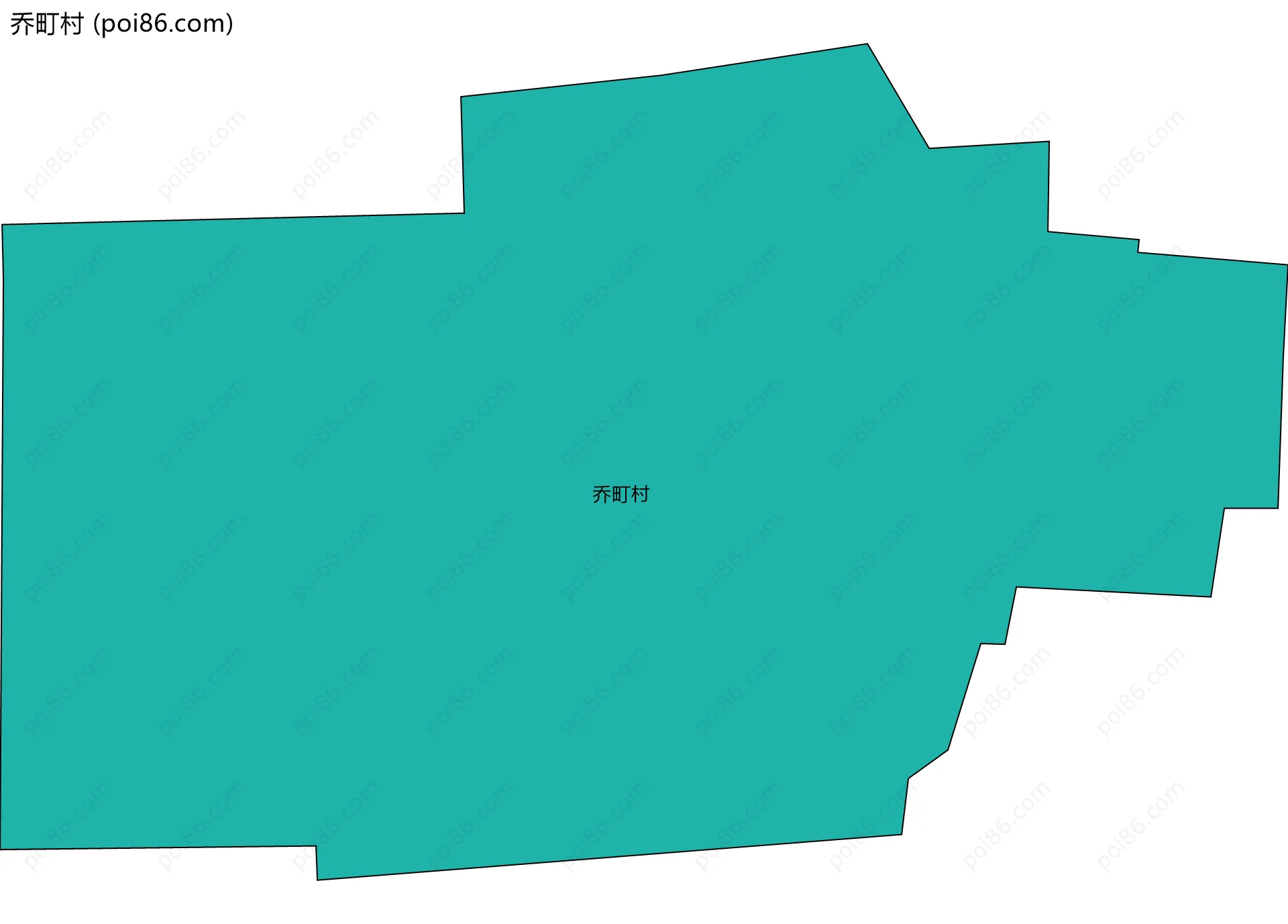 乔町村边界地图