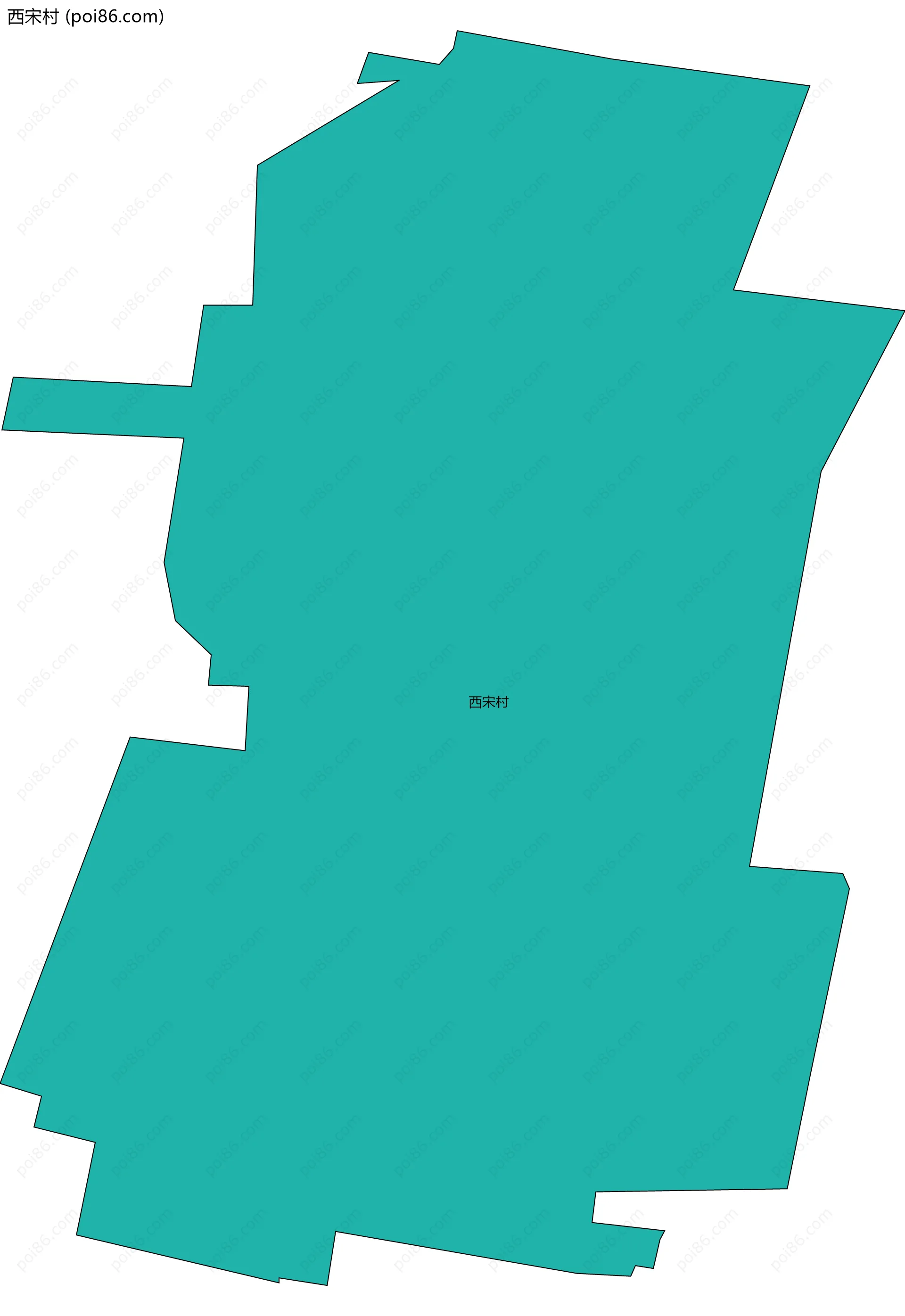 西宋村边界地图