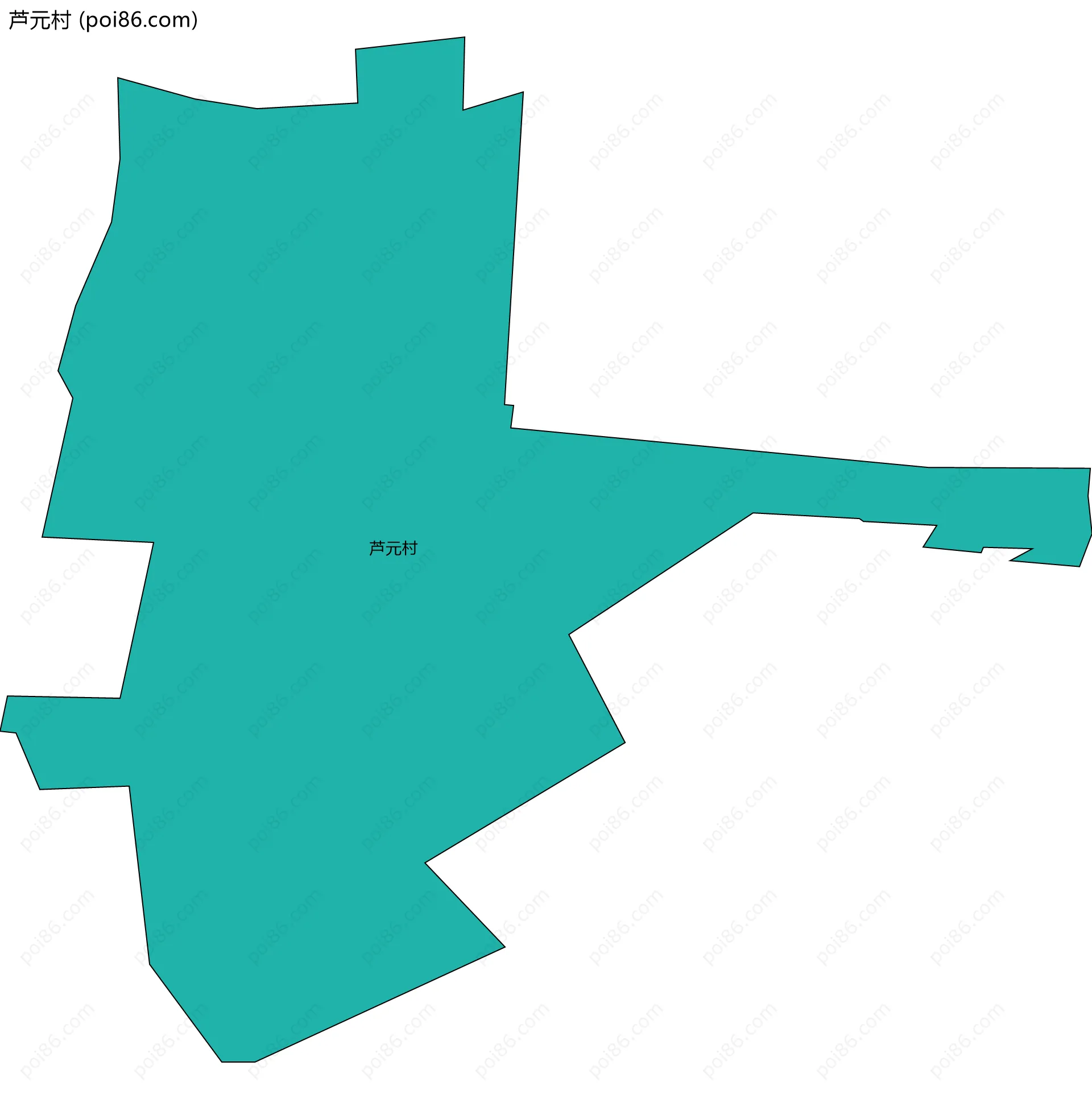 芦元村边界地图
