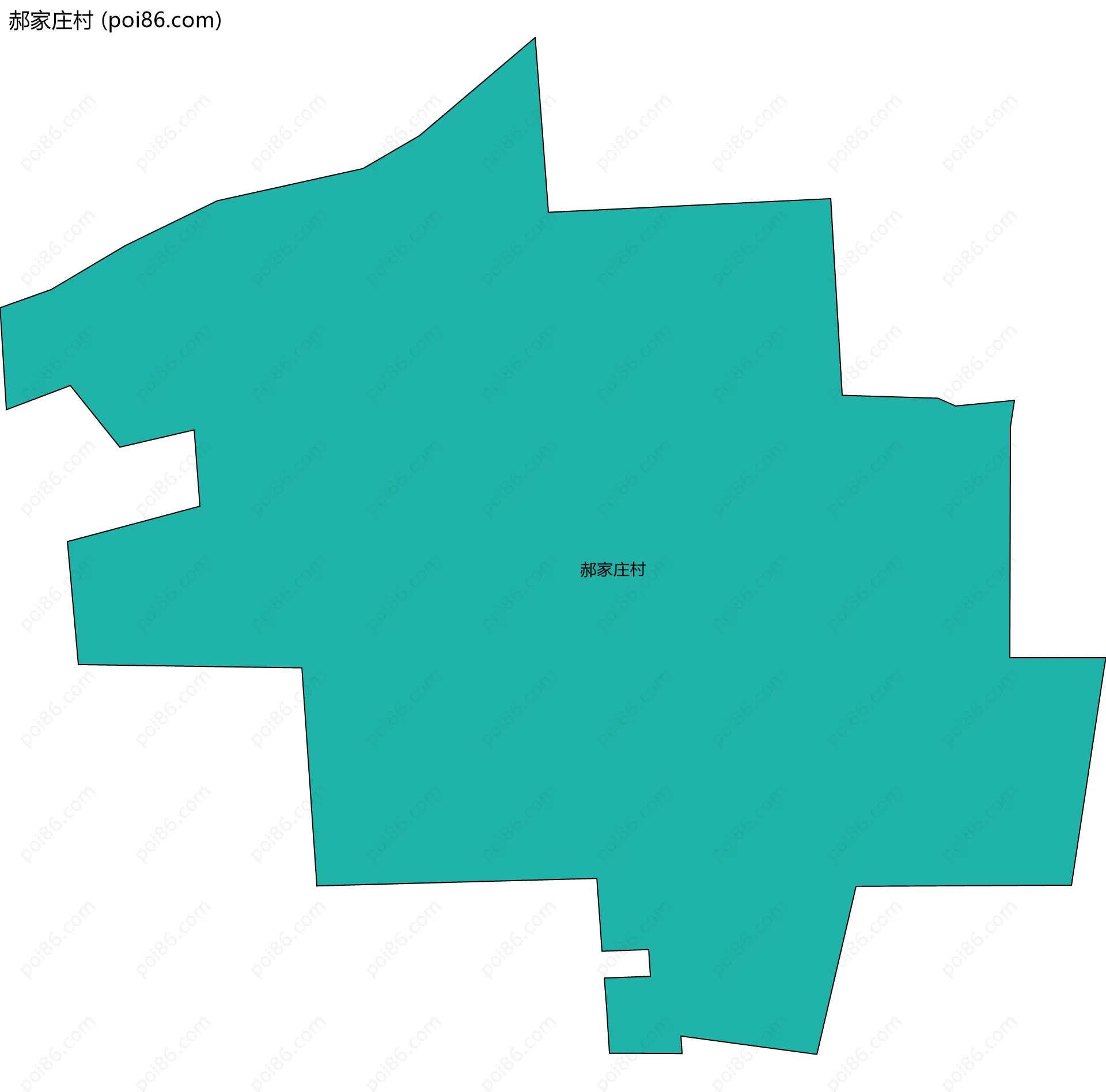 郝家庄村边界地图