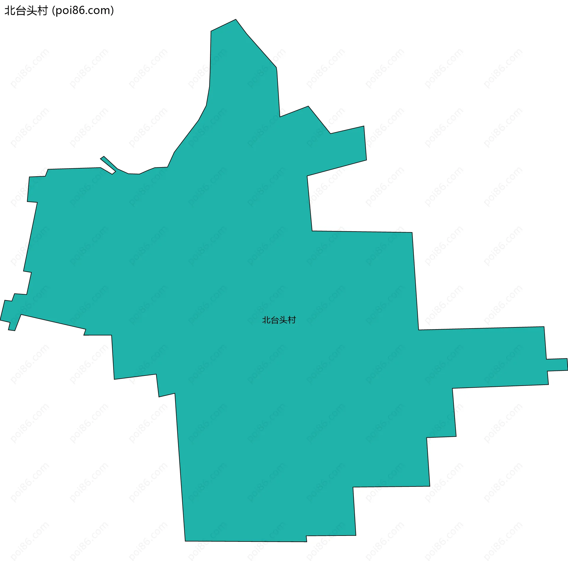 北台头村边界地图
