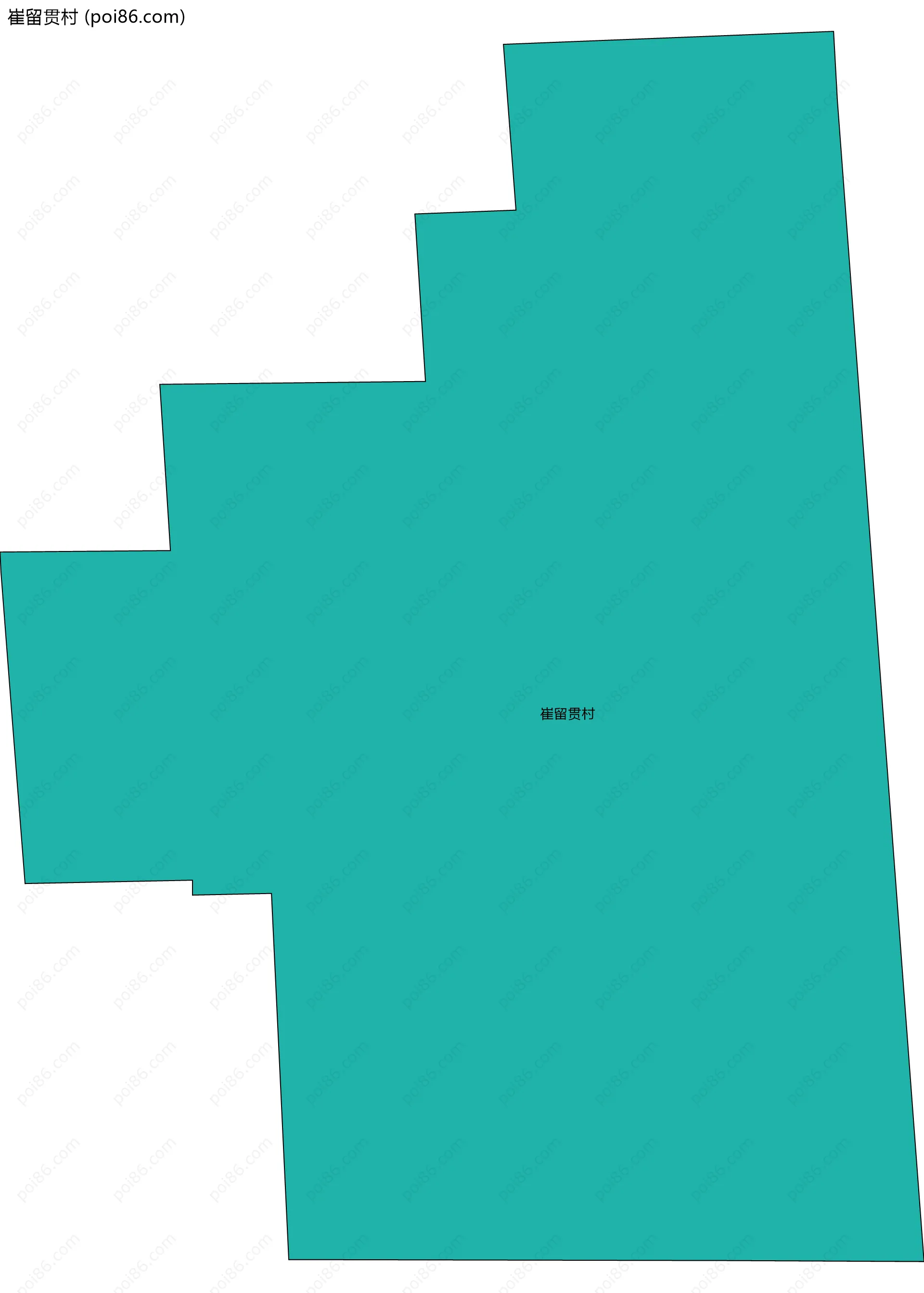 崔留贯村边界地图