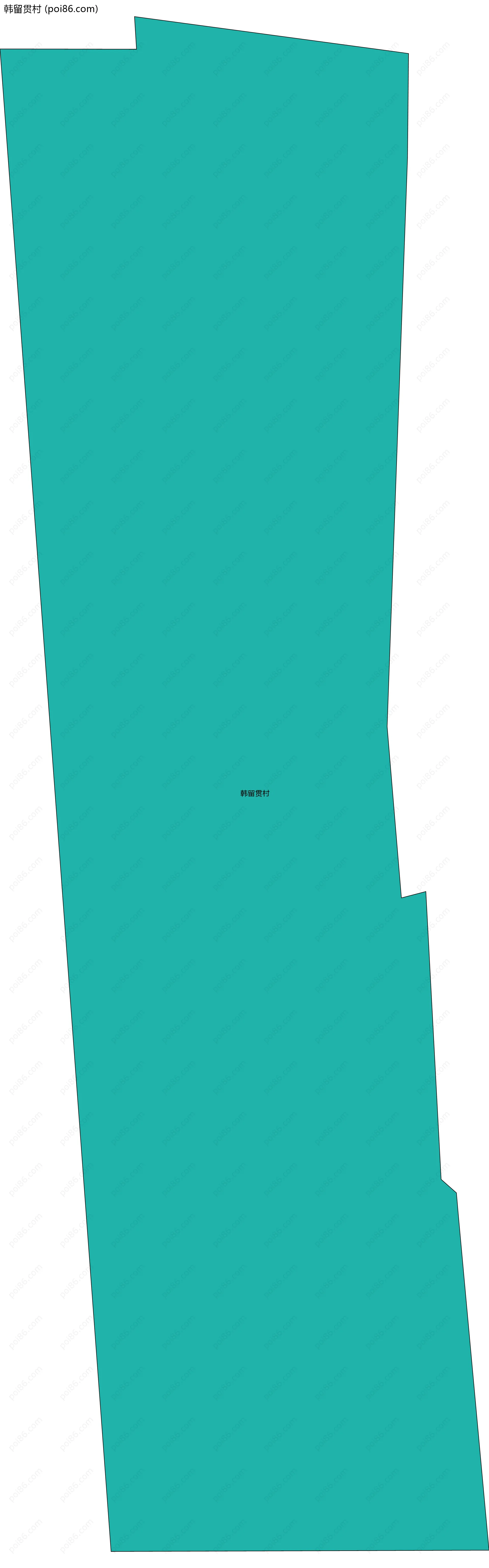 韩留贯村边界地图