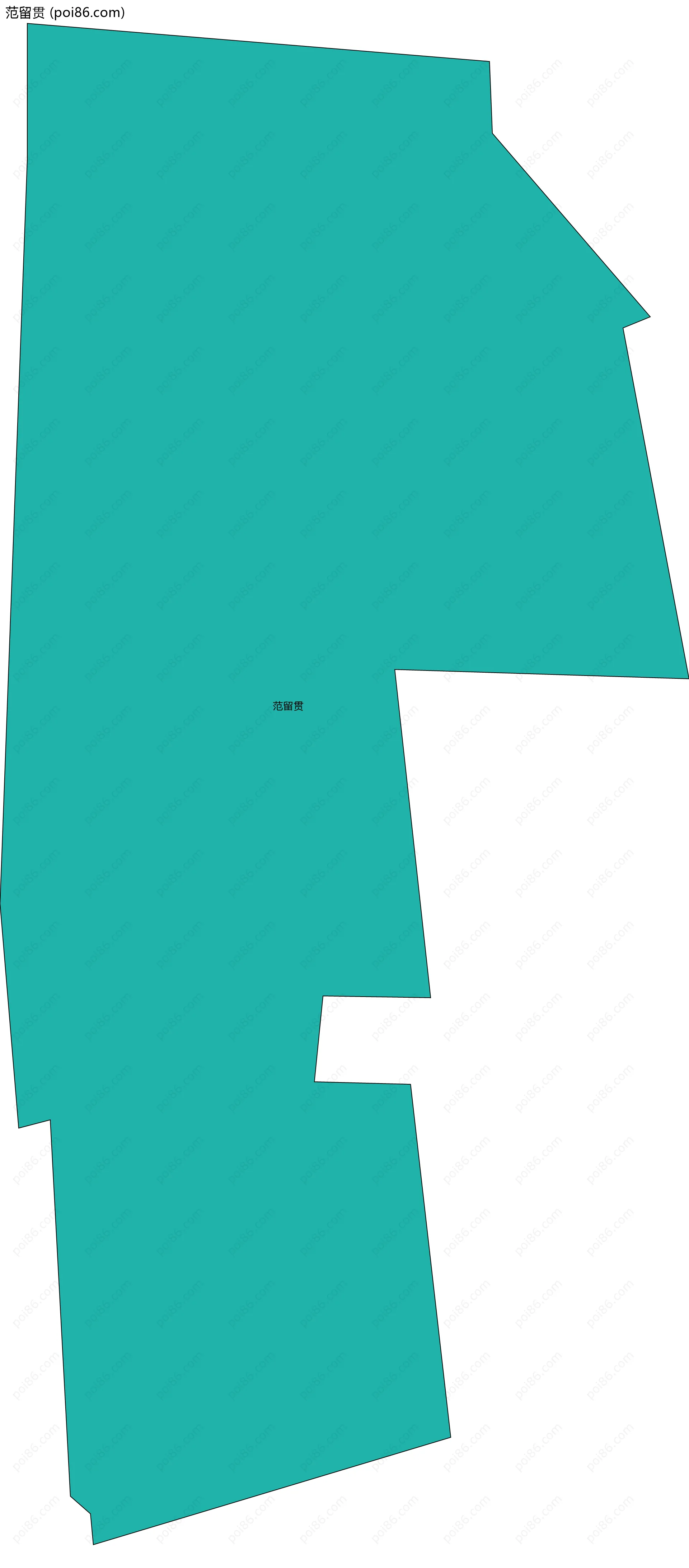 范留贯边界地图