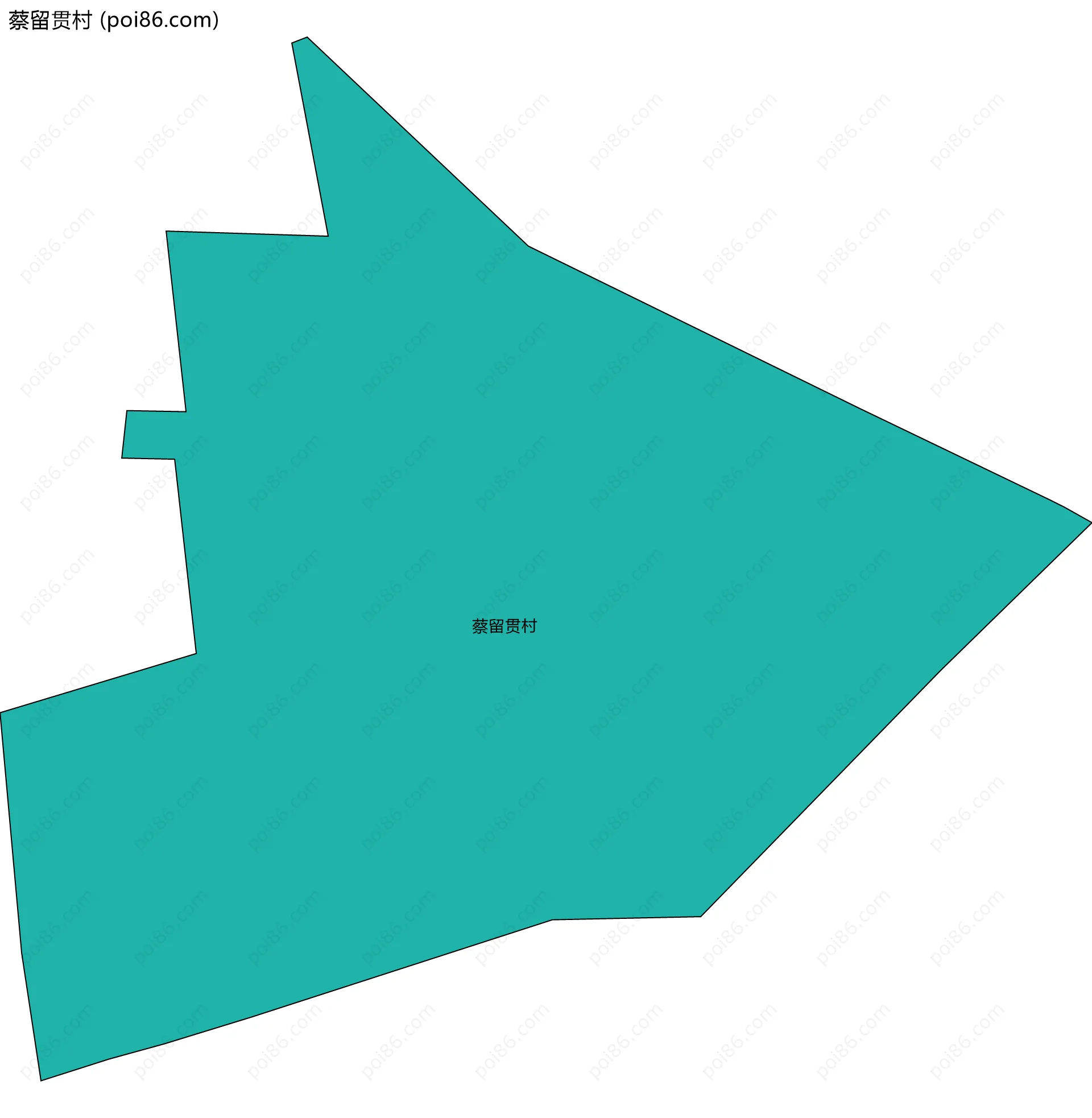 蔡留贯村边界地图