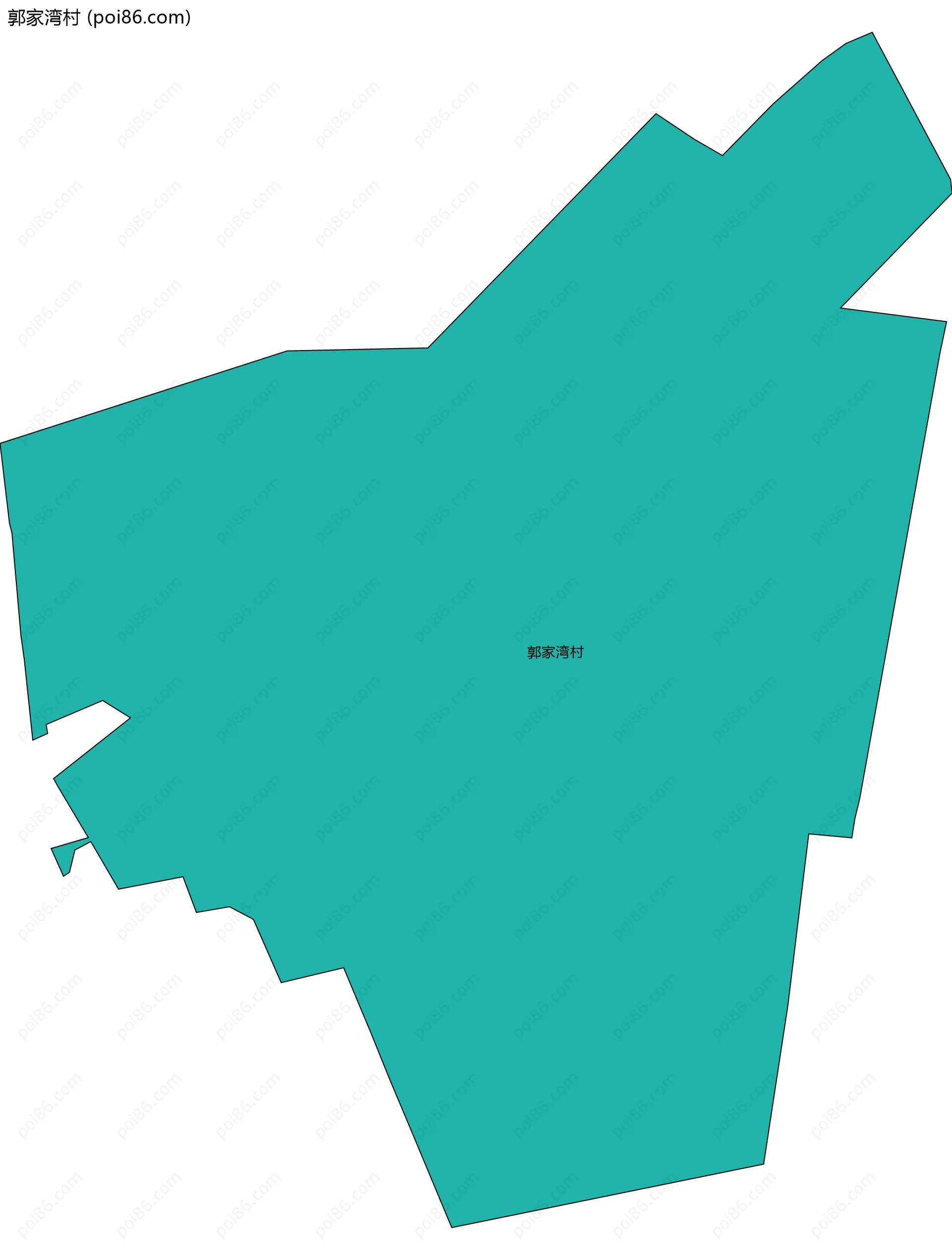 郭家湾村边界地图