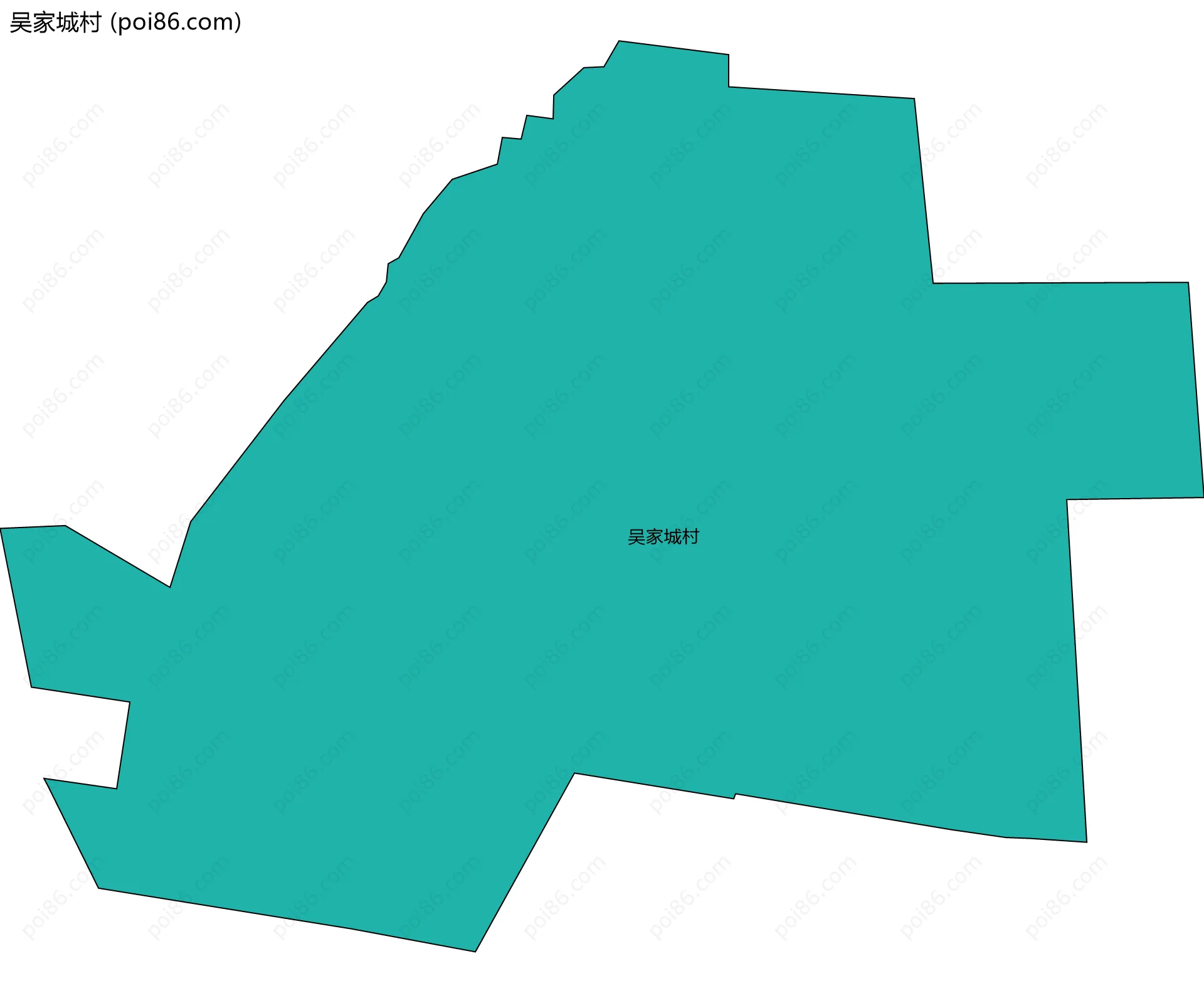 吴家城村边界地图