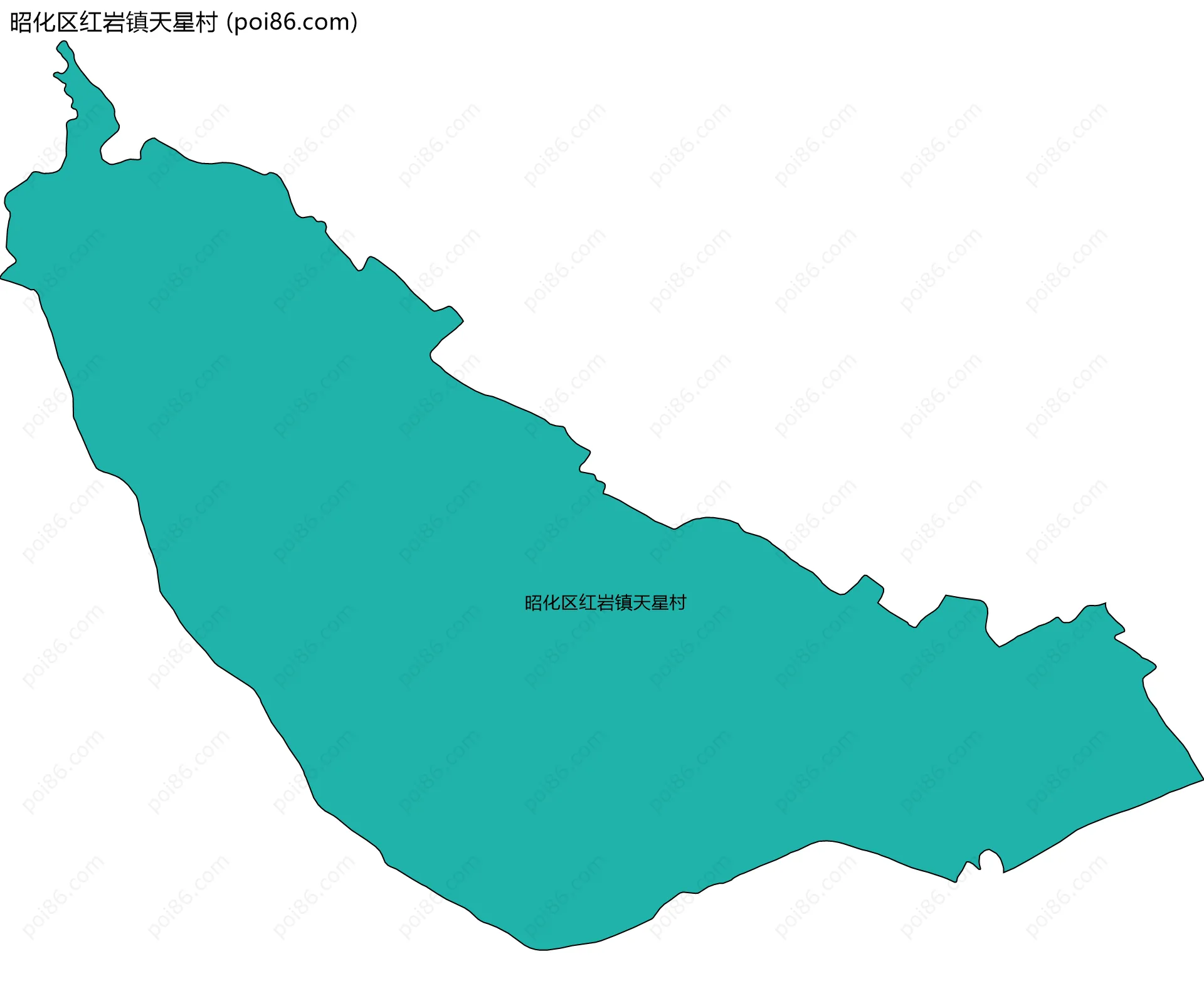 昭化区红岩镇天星村边界地图