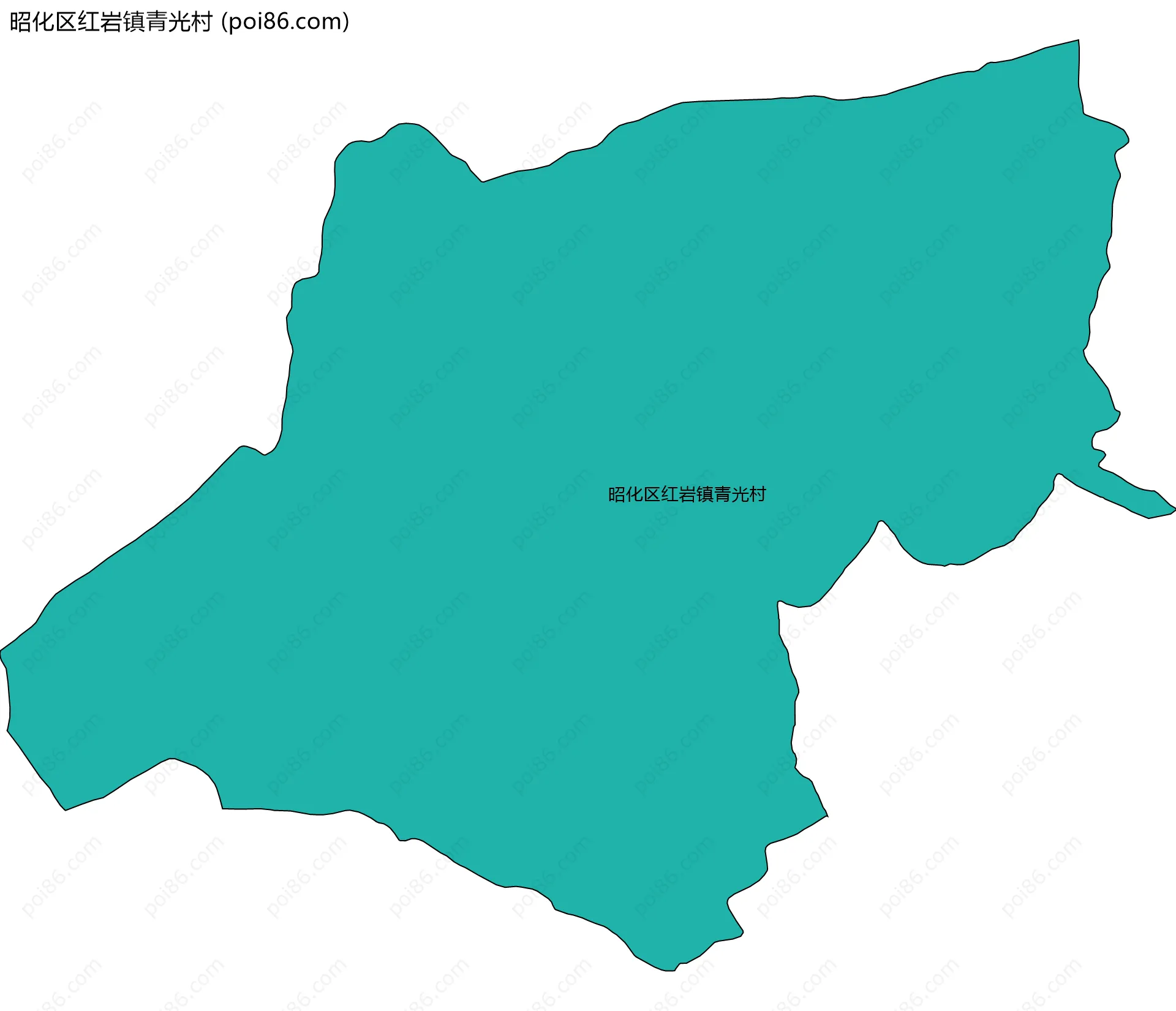 昭化区红岩镇青光村边界地图