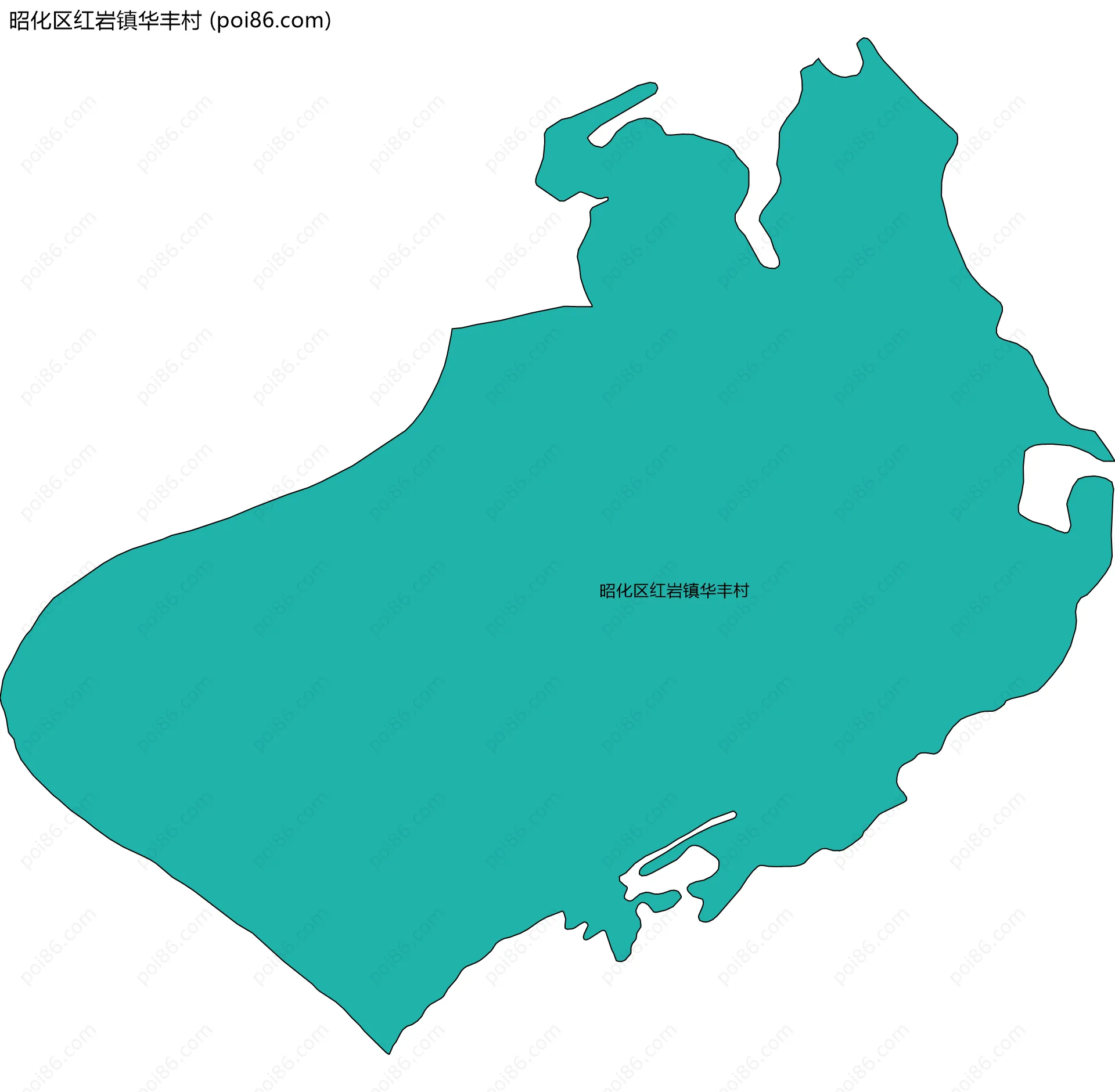 昭化区红岩镇华丰村边界地图